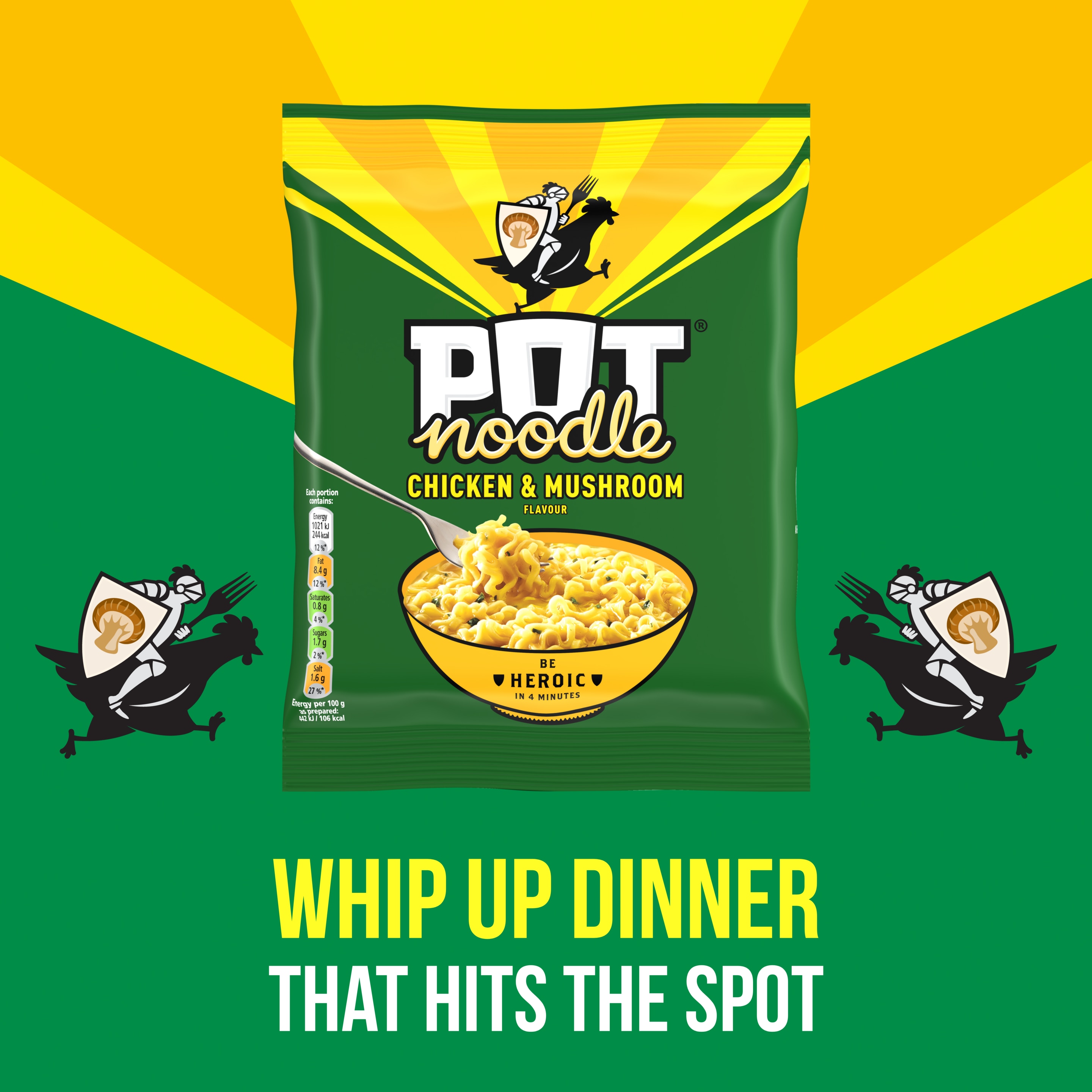 Pot Noodle Chicken & Mushroom Instant Noodles Block 112 g