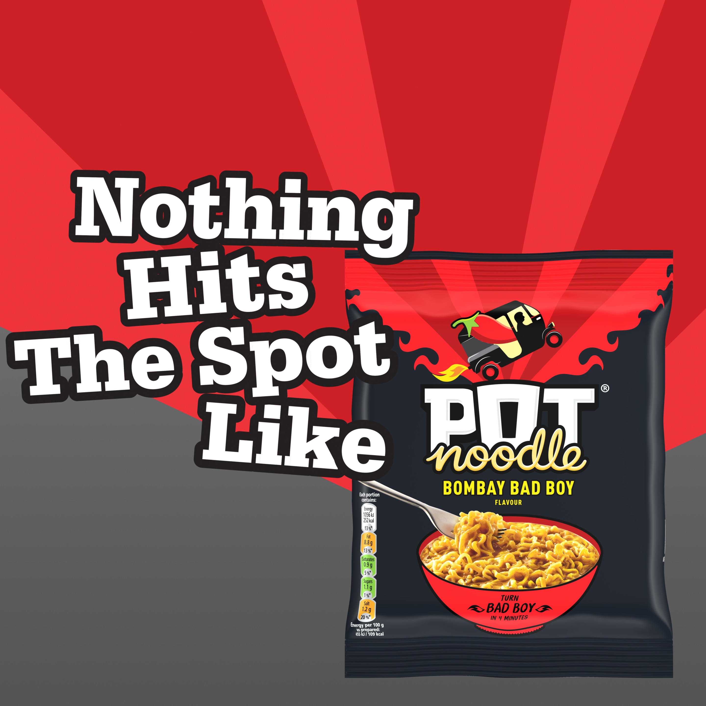 Pot Noodle Bombay Bad Boy Instant Noodles Block 115 g