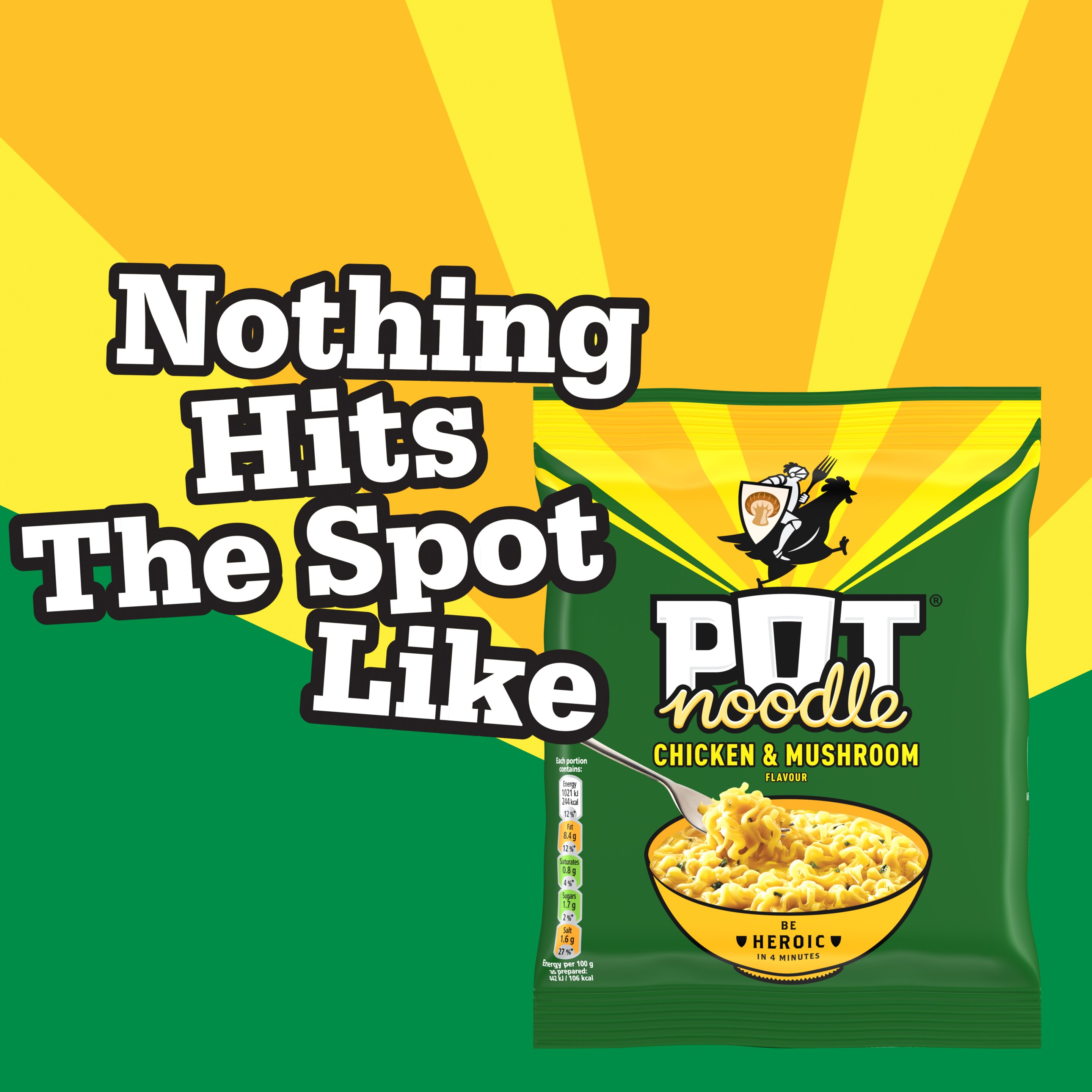 Pot Noodle Chicken & Mushroom Instant Noodles Block 112 g