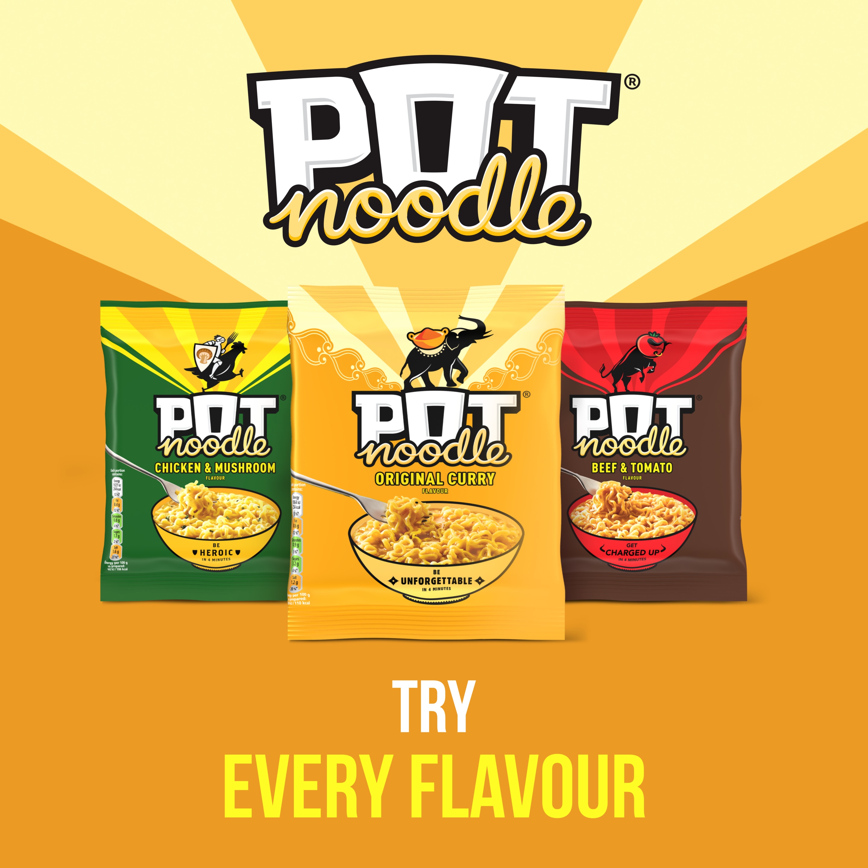 Pot Noodle Original Curry packshot