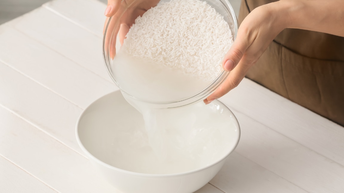 linking article: Rice Water for Hair: Key Benefits, How to Make & Use It Right