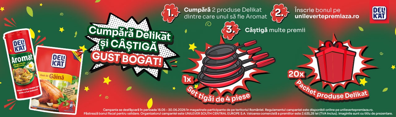 Delikat banner with gifts