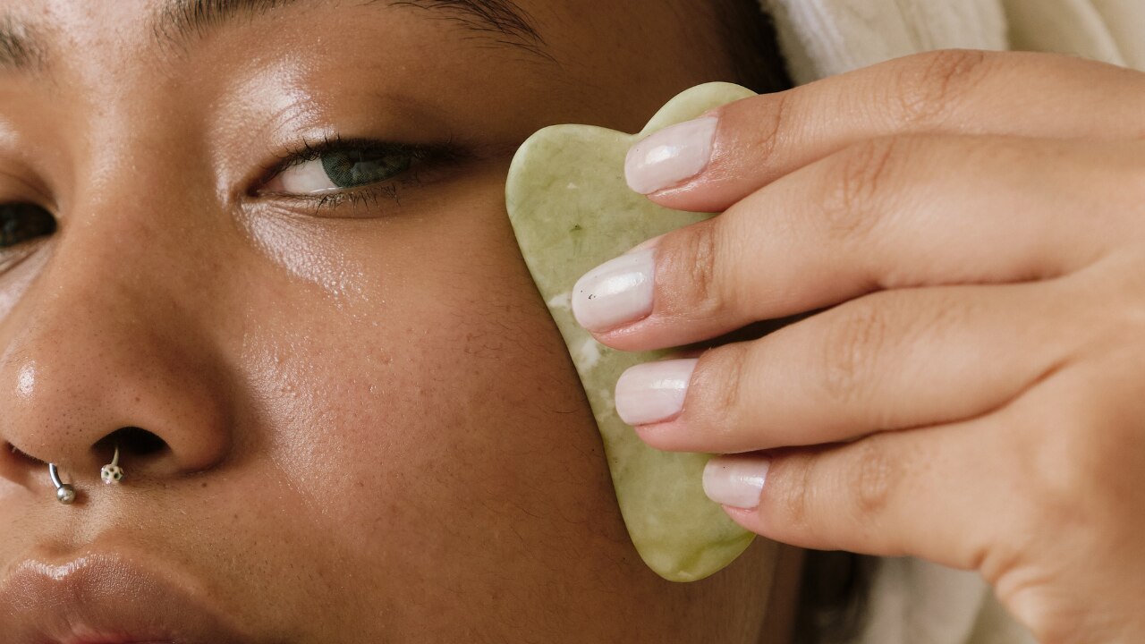 Gua sha for facial tension and puffiness