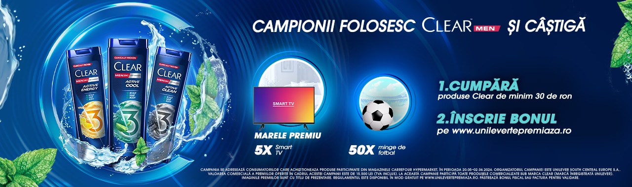 Campionii folosesc Clear Men și câștigă