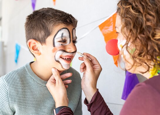 Carnival Fun Party with Face Painting and Popsicle