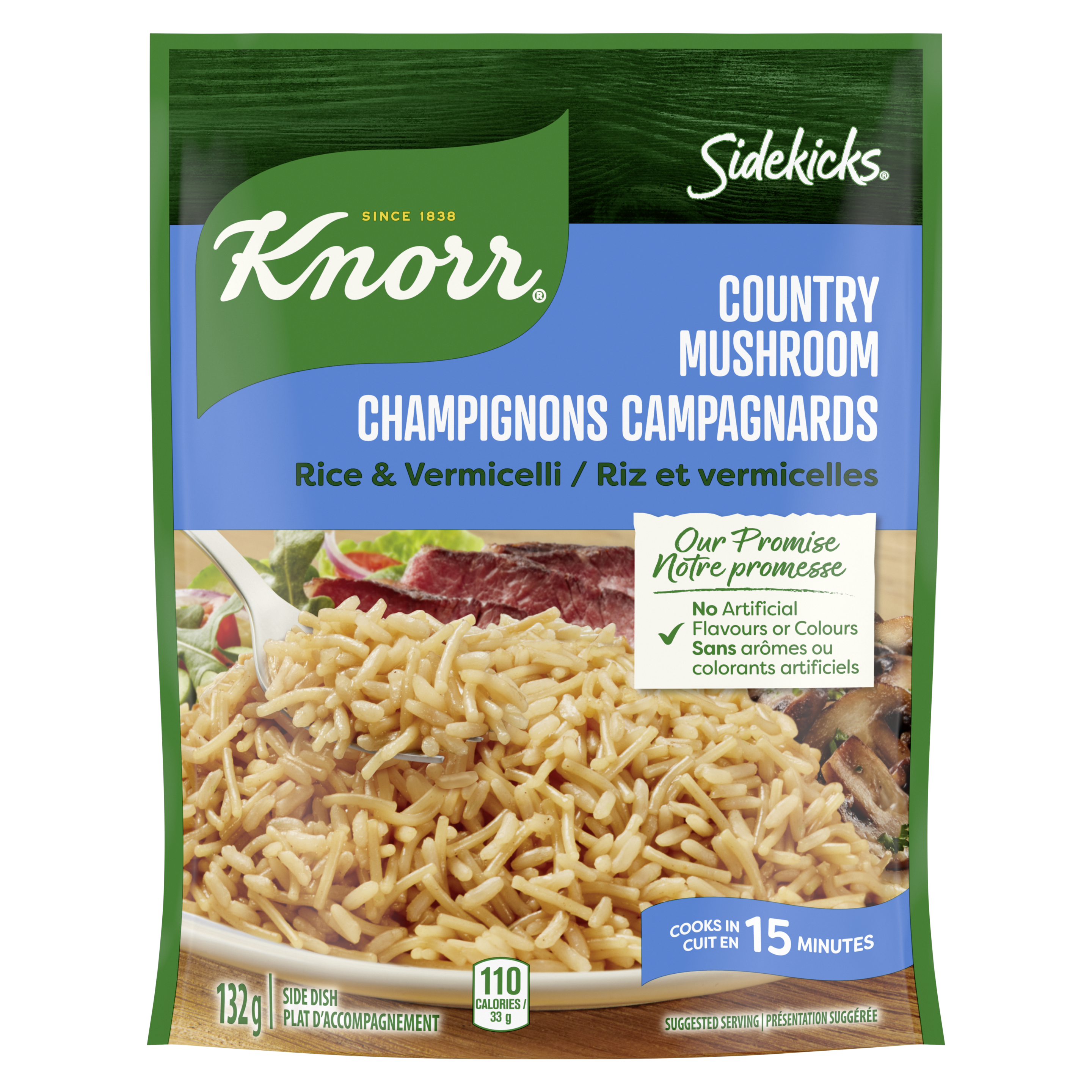 Sidekicks® Country Mushroom Rice & Pasta Side packshot