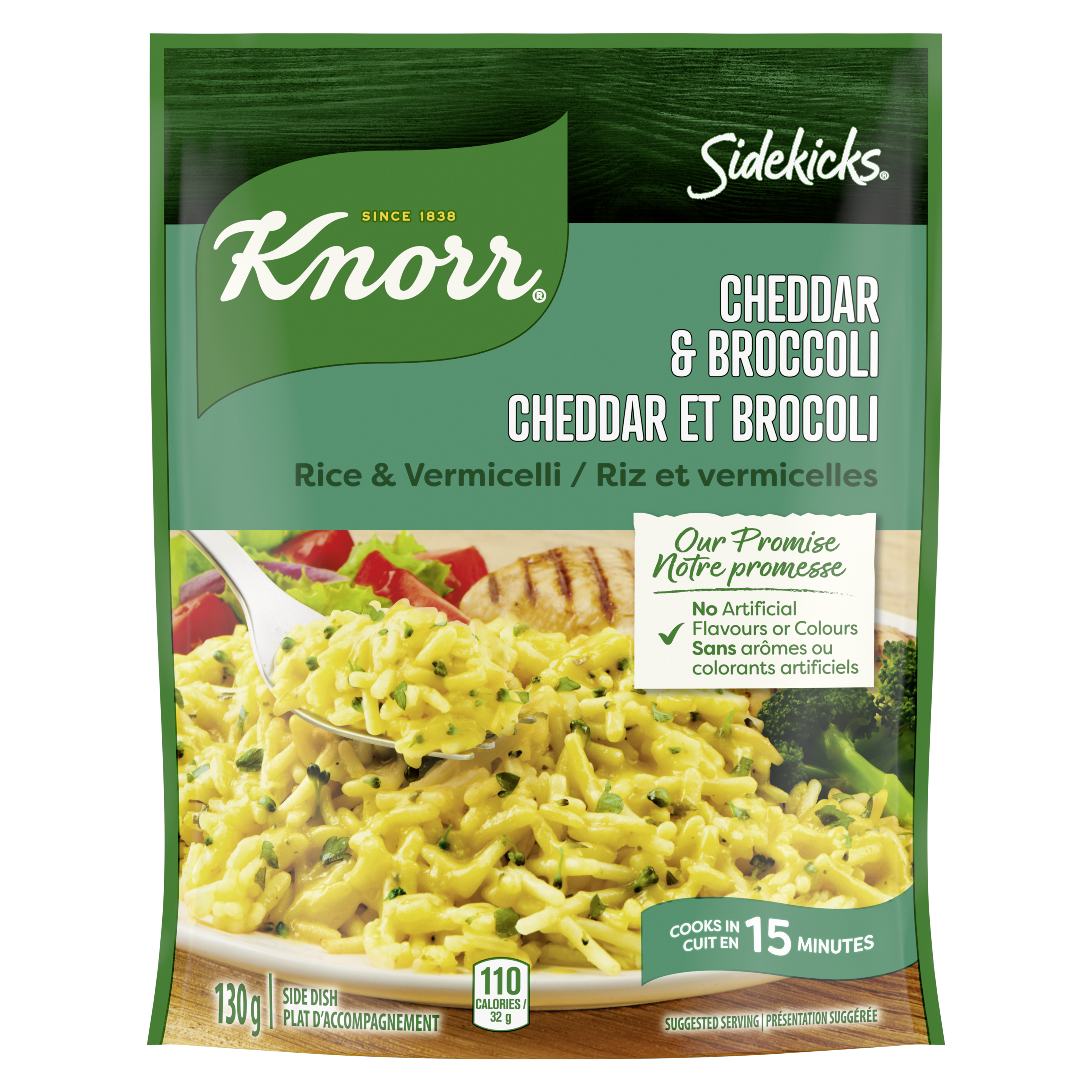 Sidekicks® Cheddar Broccoli Rice & Pasta Side packshot