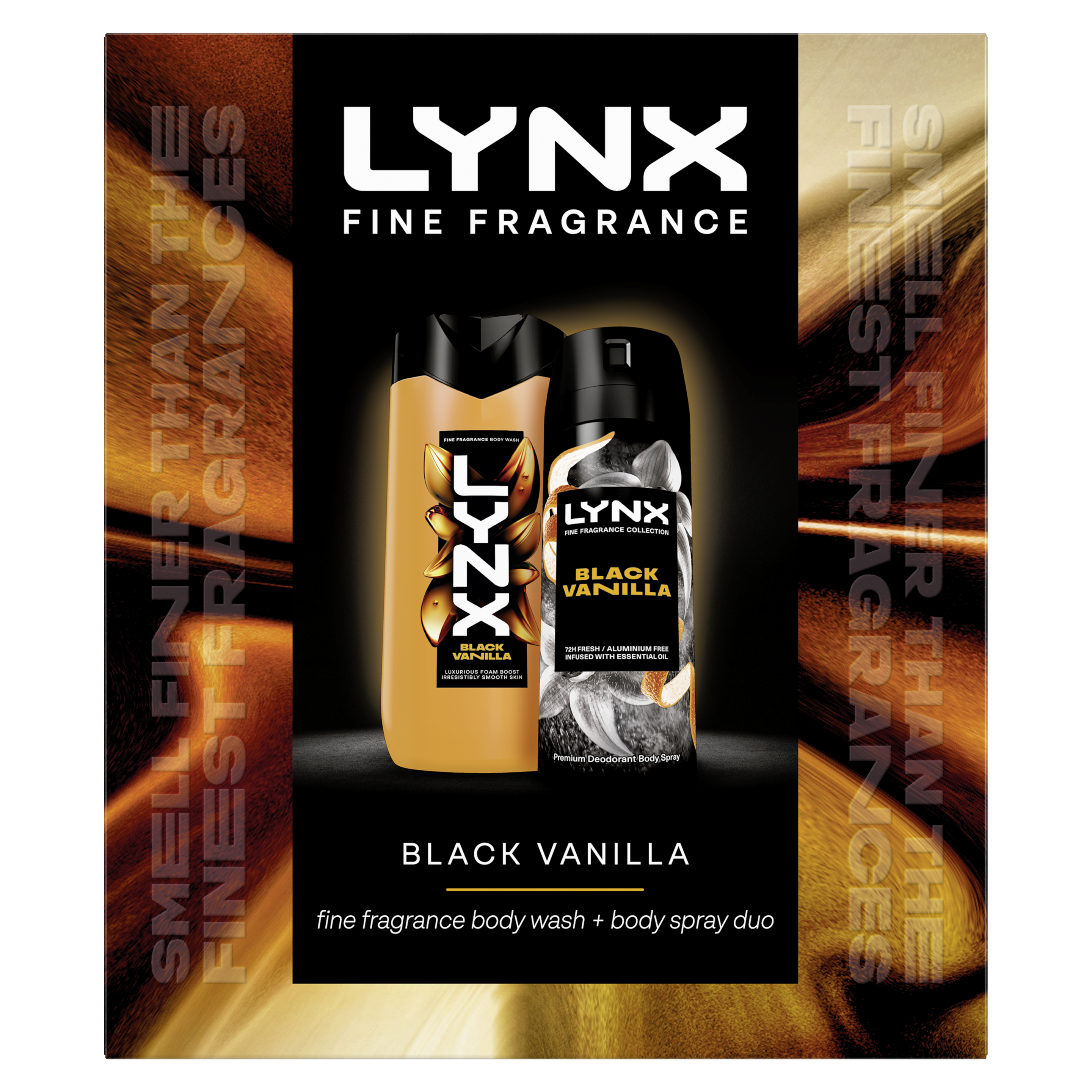 Lynx Fine Fragrance Black Vanilla Body Spray & Body Wash Gift Set packshot