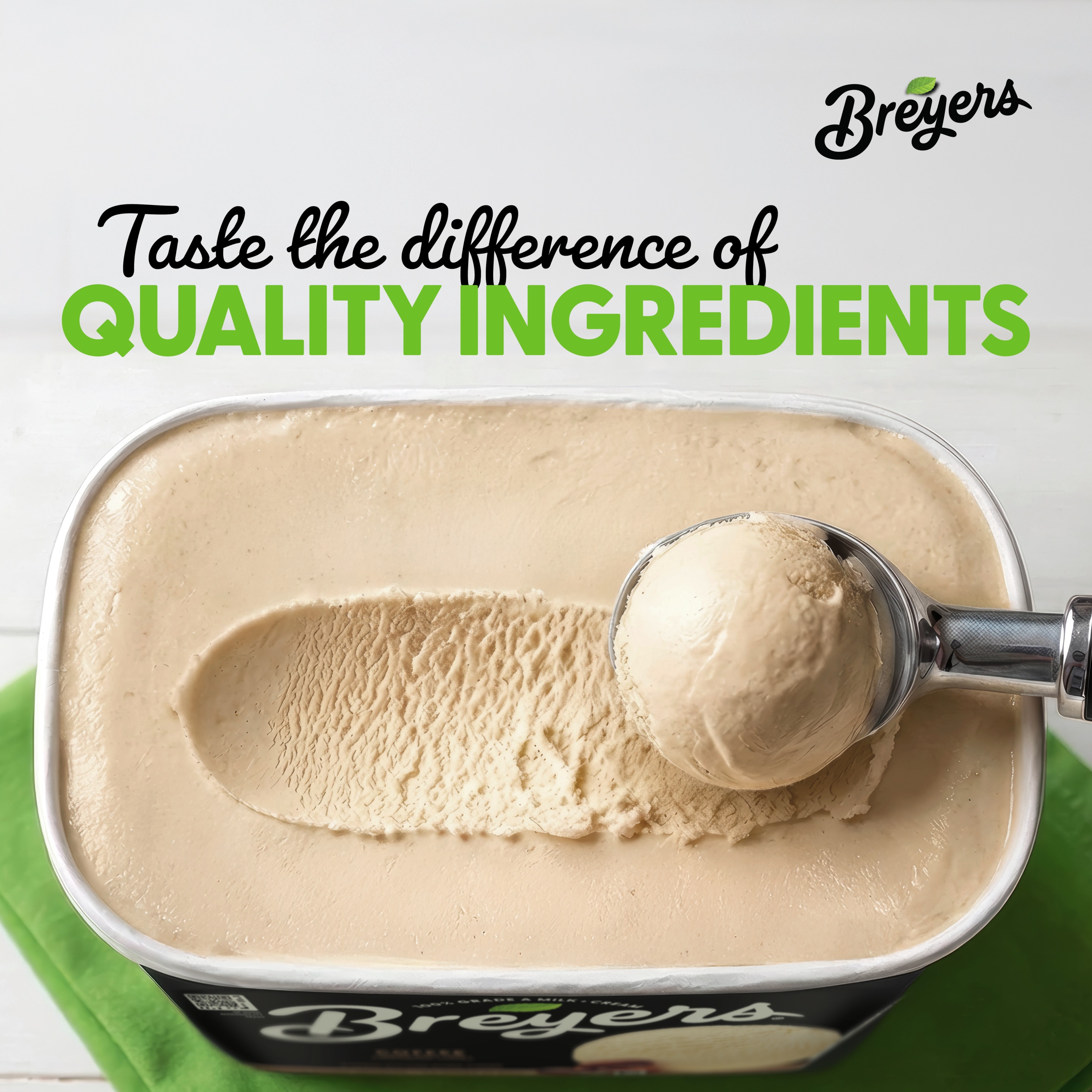 A 48 ounce tub of Breyers® Coffee simple pack image