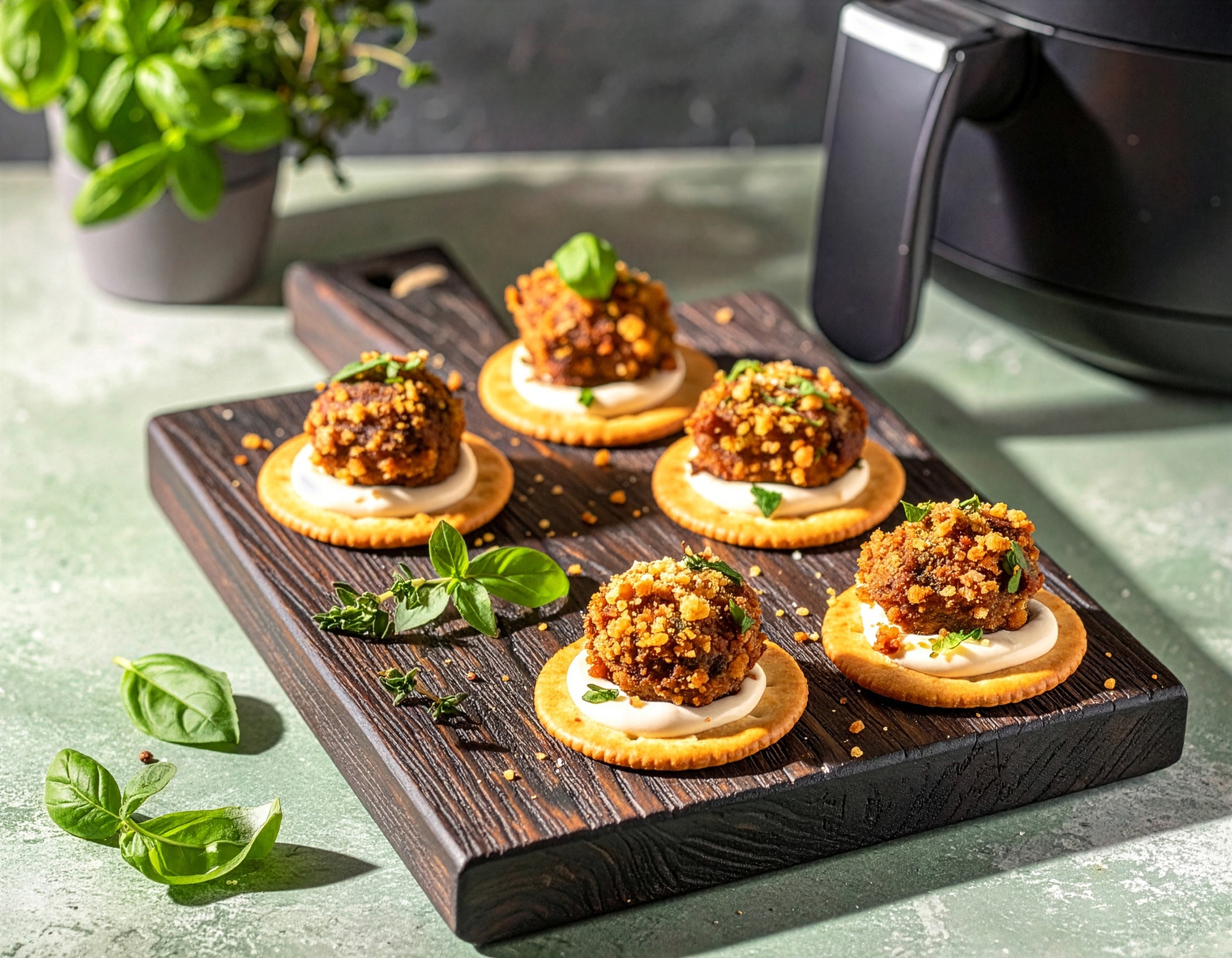 Meatballs aus dem Air Fryer auf Cracker 32 Min  recipe