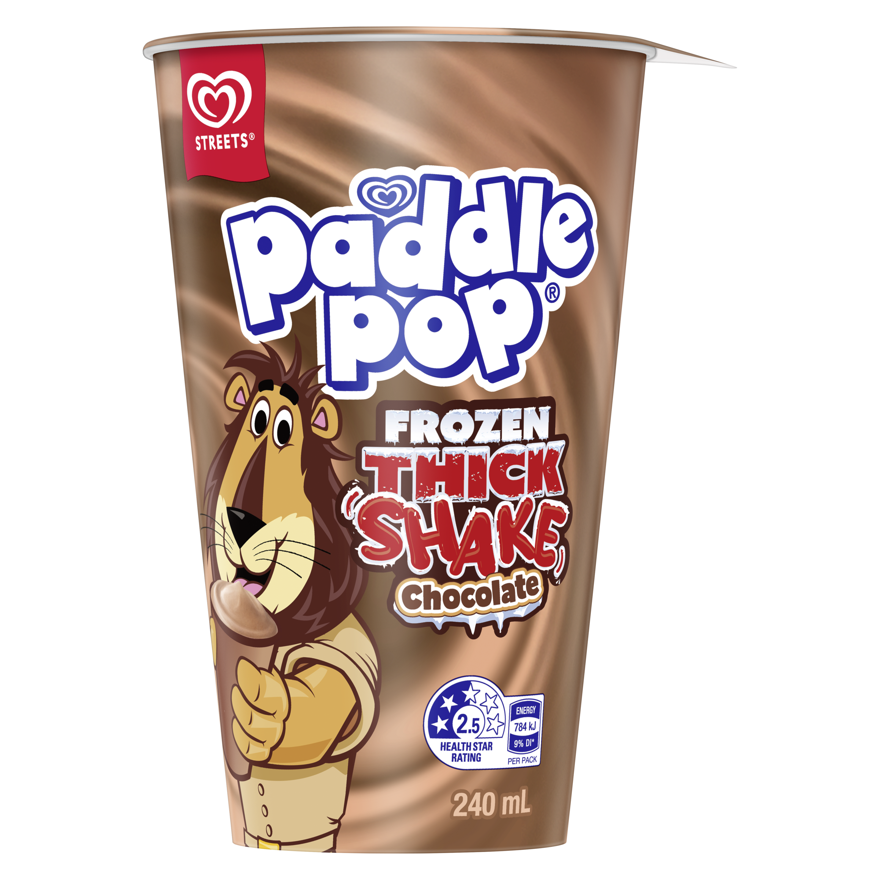 Paddle Pop Frozen Thickshake Chocolate Cup packshot