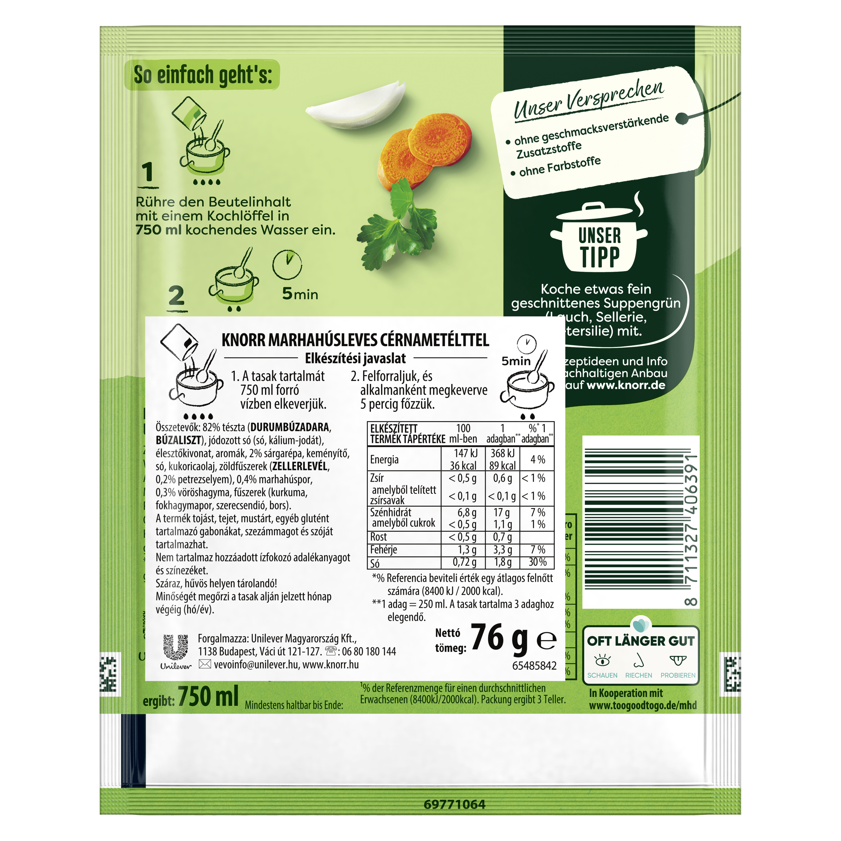 Knorr Marhahúsleves cérnametélttel