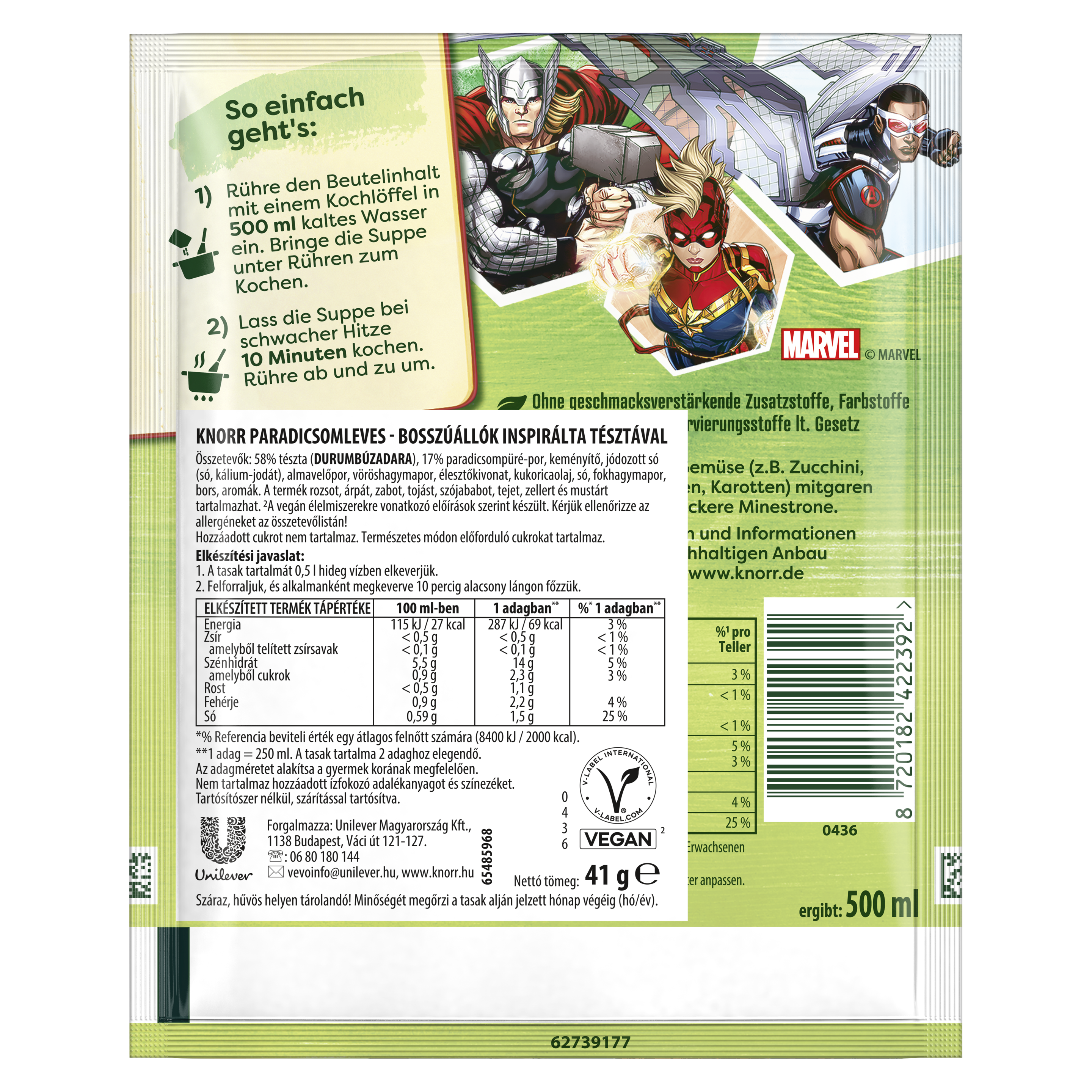Knorr Avengers paradicsomleves