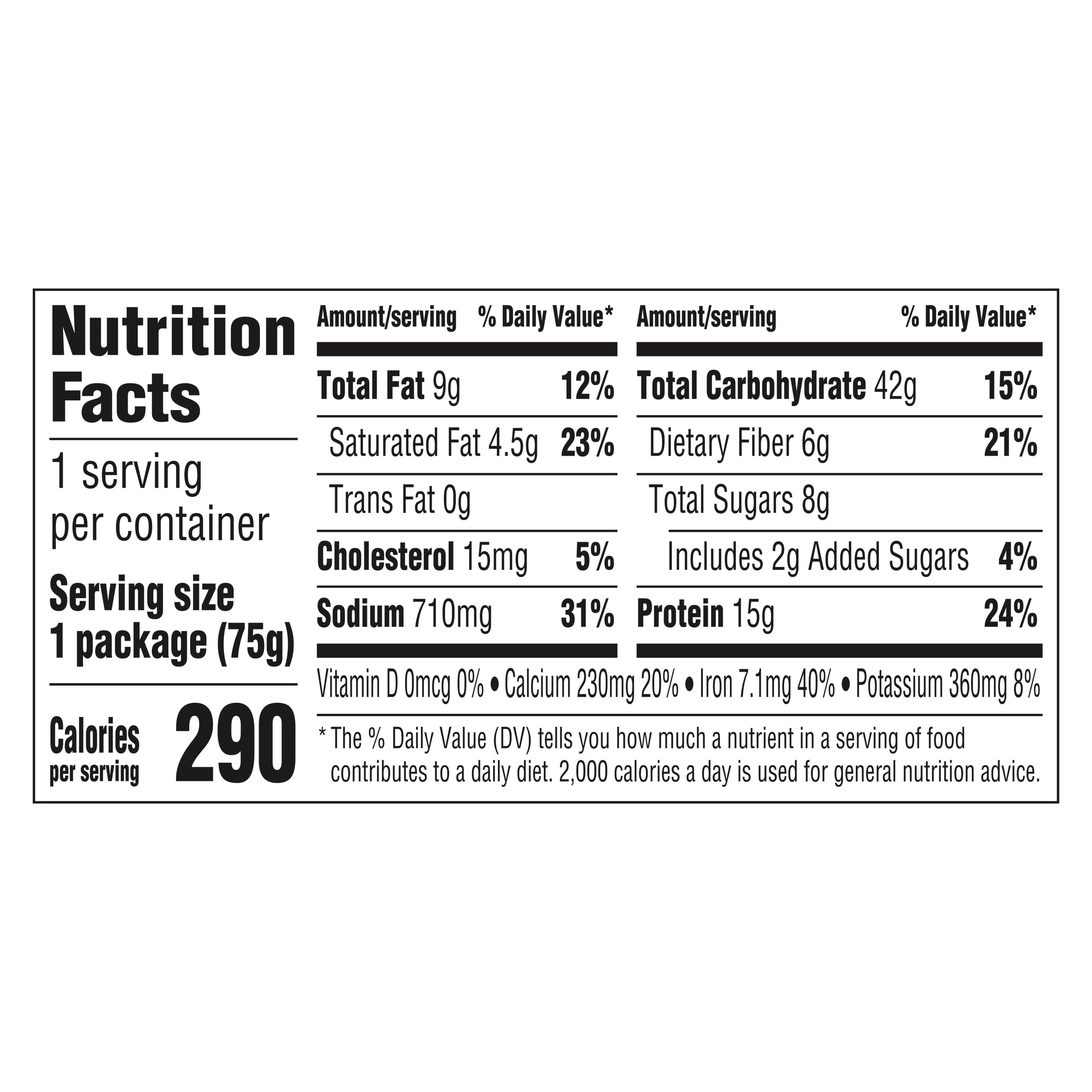 Creamy Parmesan Herb Pasta Protein Cup Nutrition