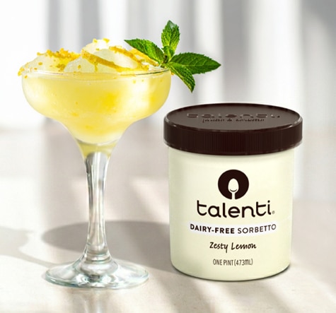 Talenti Zesty Lemon Sorbetto Limoncello Spritz Cocktail