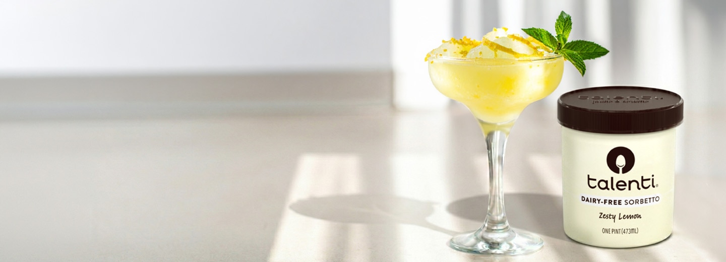 Limoncello Spritz Cocktail with Talenti Zesty Lemon Sorbetto