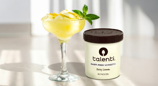 Talenti Limoncello Spritz Cocktail made with Zesty Lemon Sorbetto