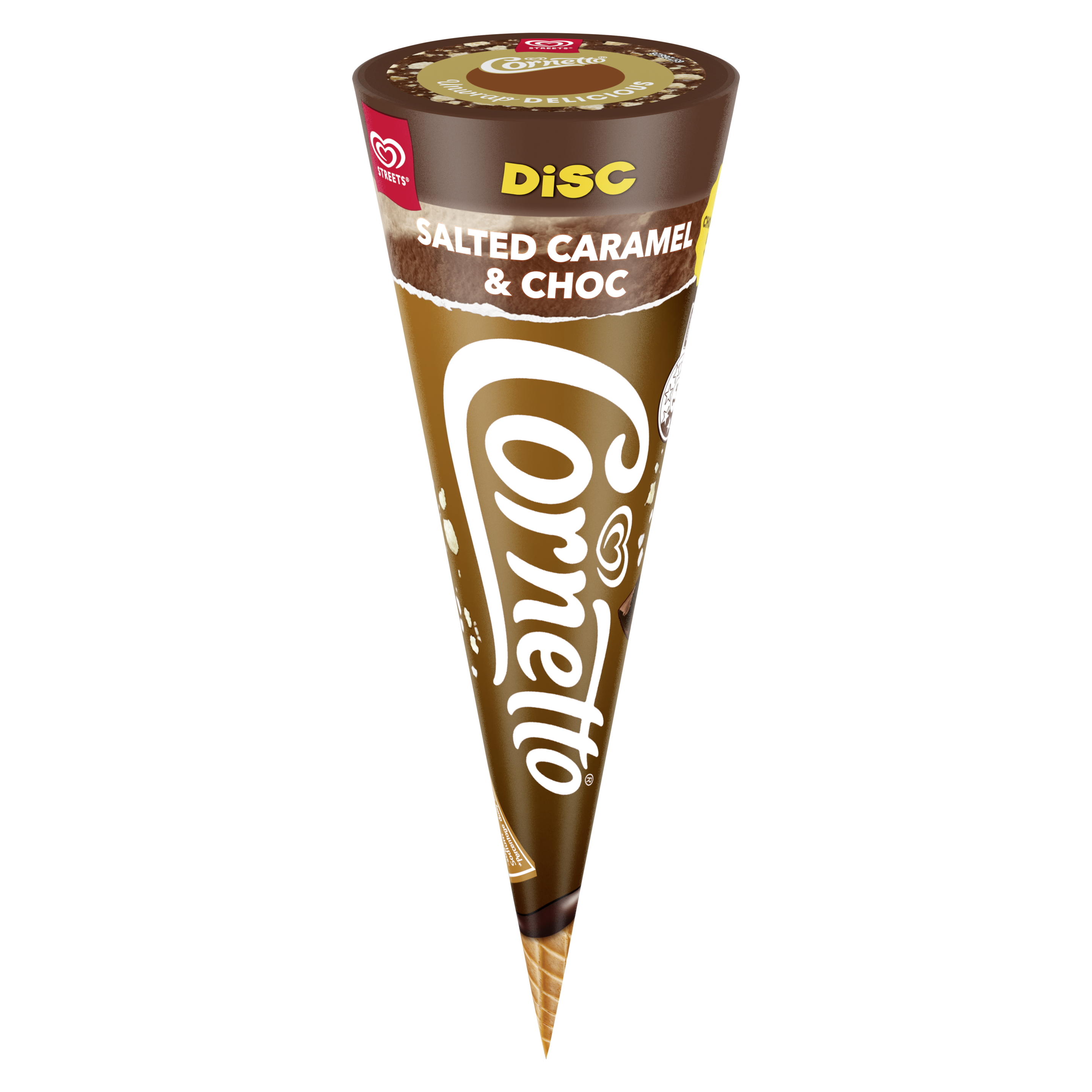 Cornetto Disc Salted Caramel  Cone packshot