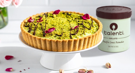 Pistachio Chocolate Gelato Tart