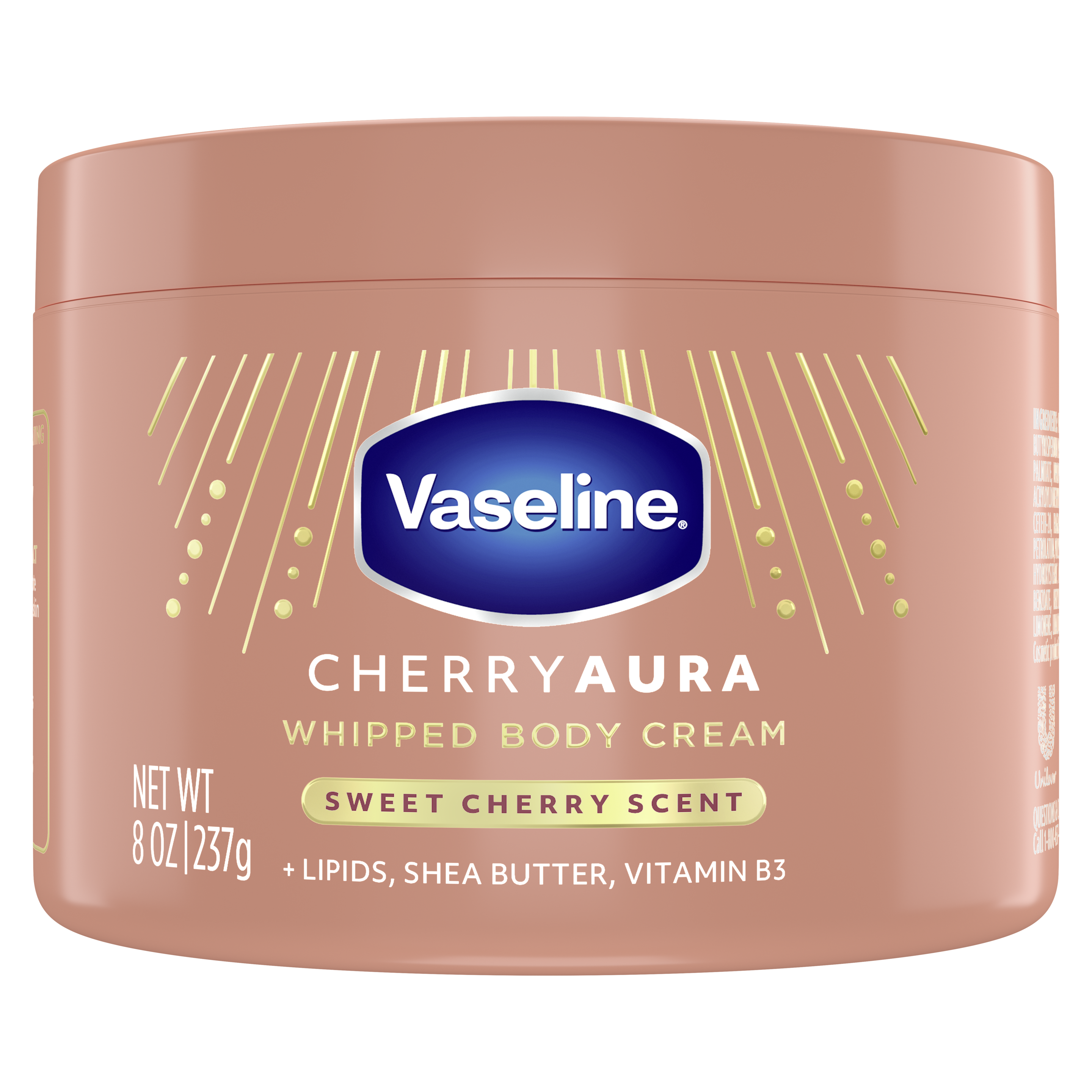 Vaseline® Cherry Aura Whipped Body Cream front of pack packshot