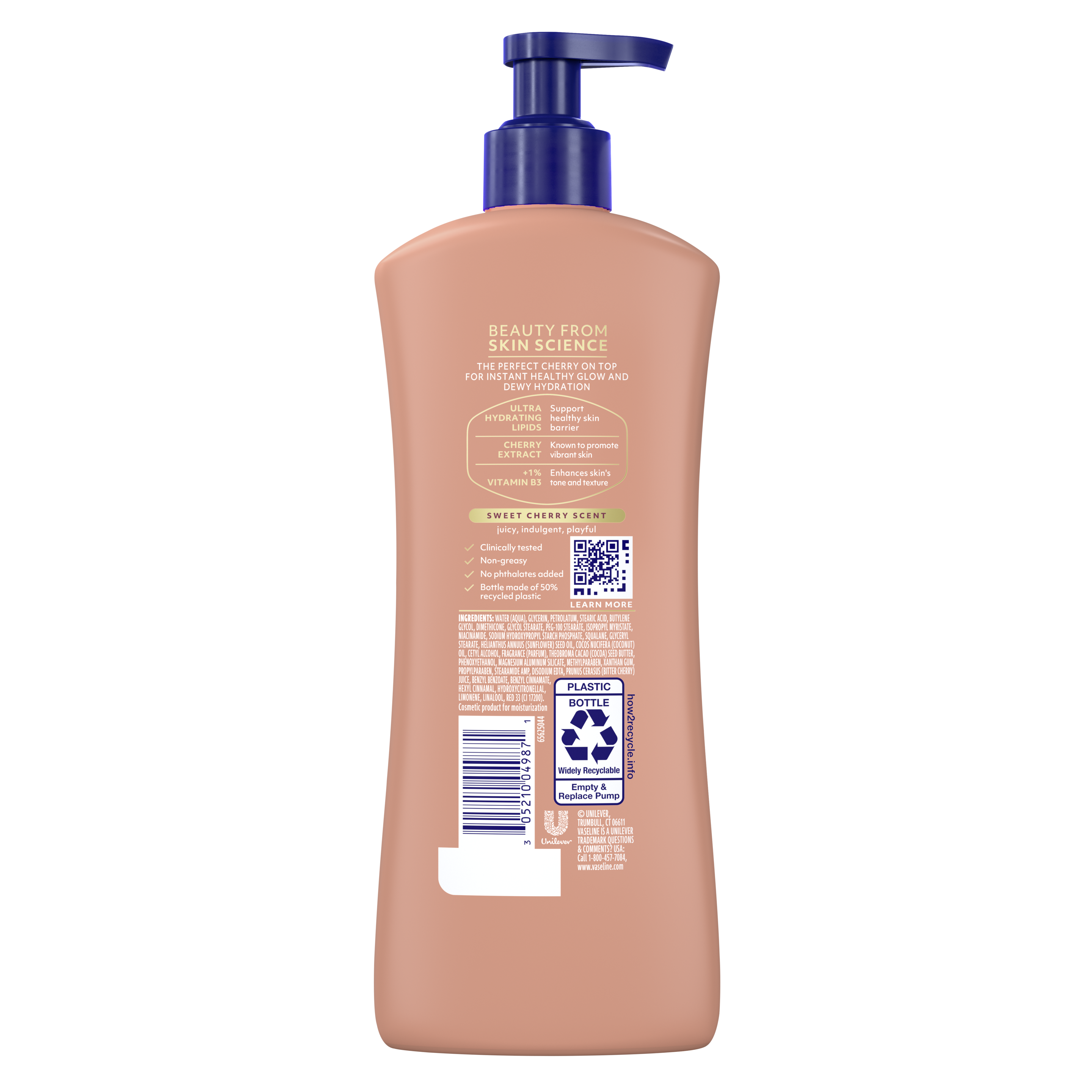 Vaseline Cherry Aura Body Lotion front of pack
