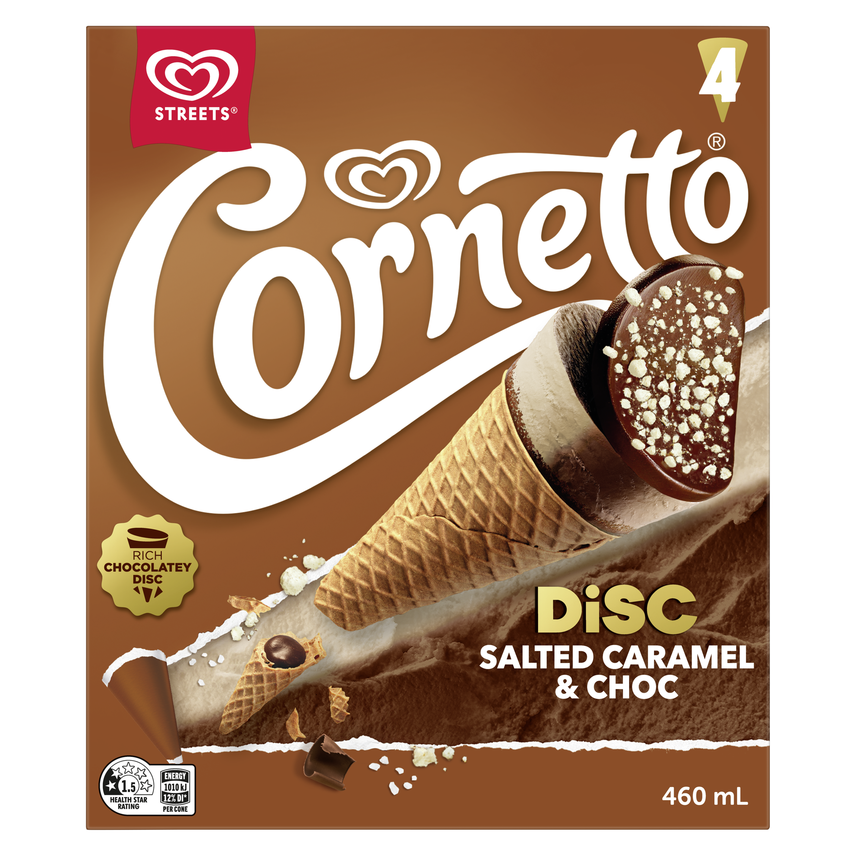 Cornetto Disc Salted Caramel & Choc MP4 packshot