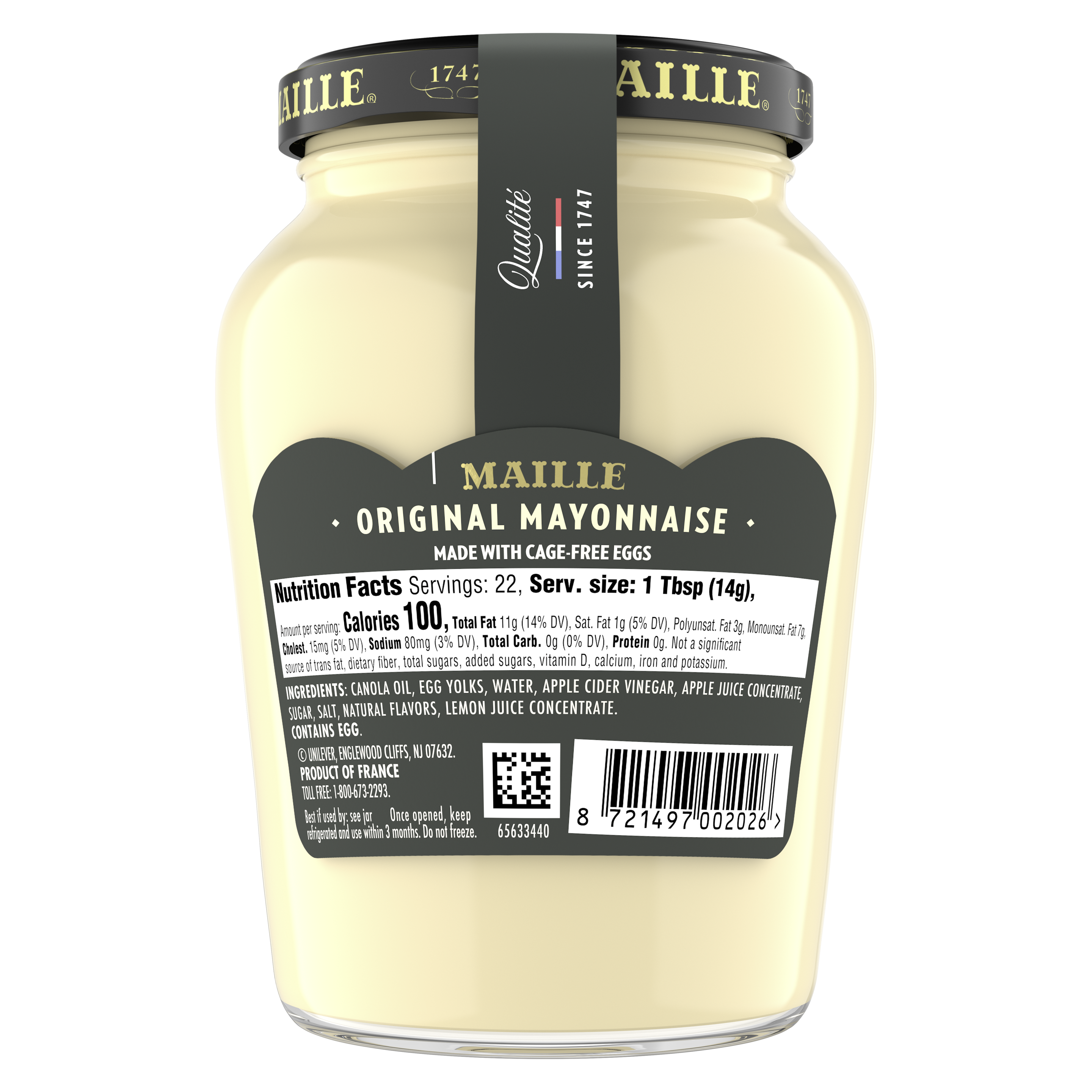 Maille Original Mayonnaise (back)
