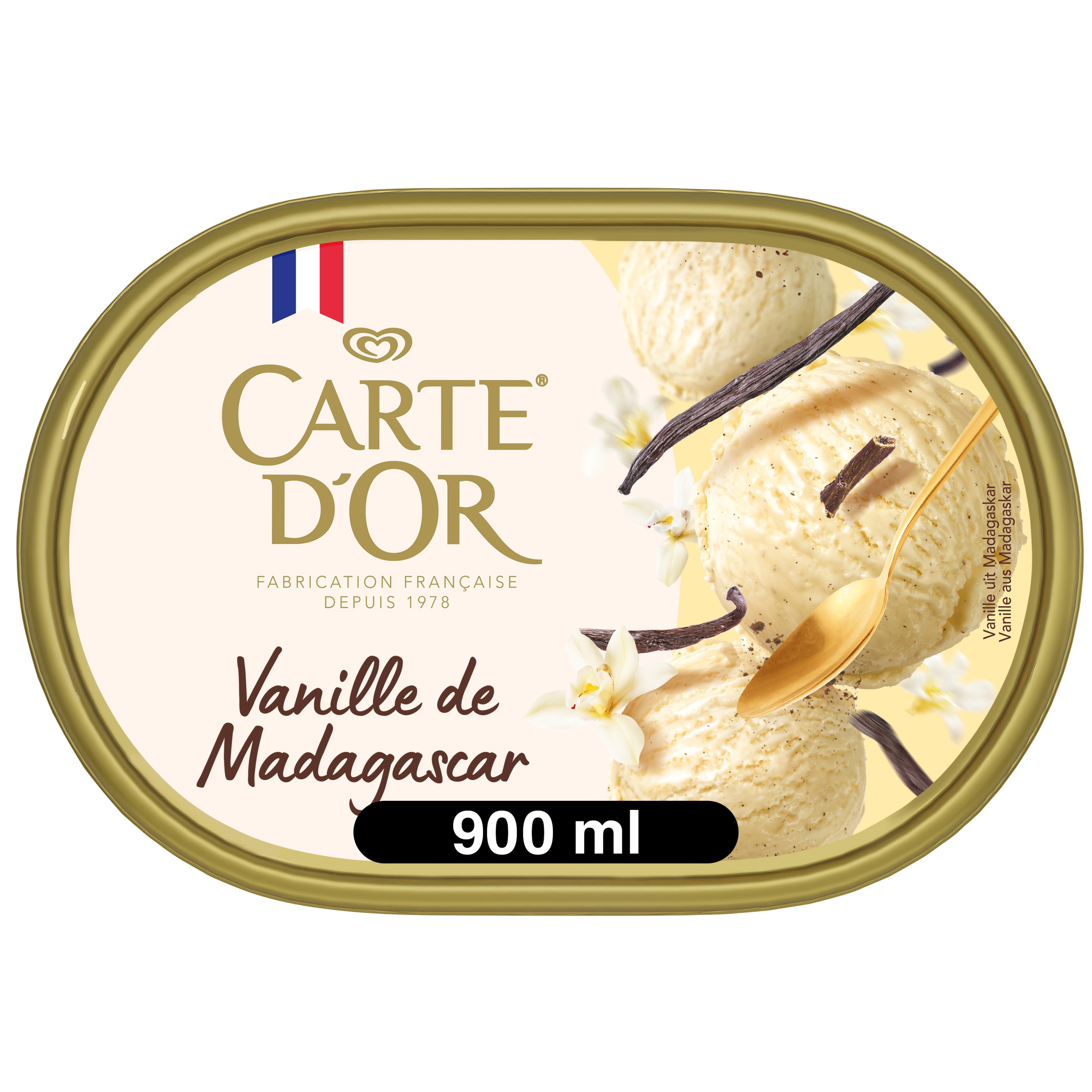 Carte D'Or  Glace Crème Glacée  Vanille de Madagascar  900ml packshot