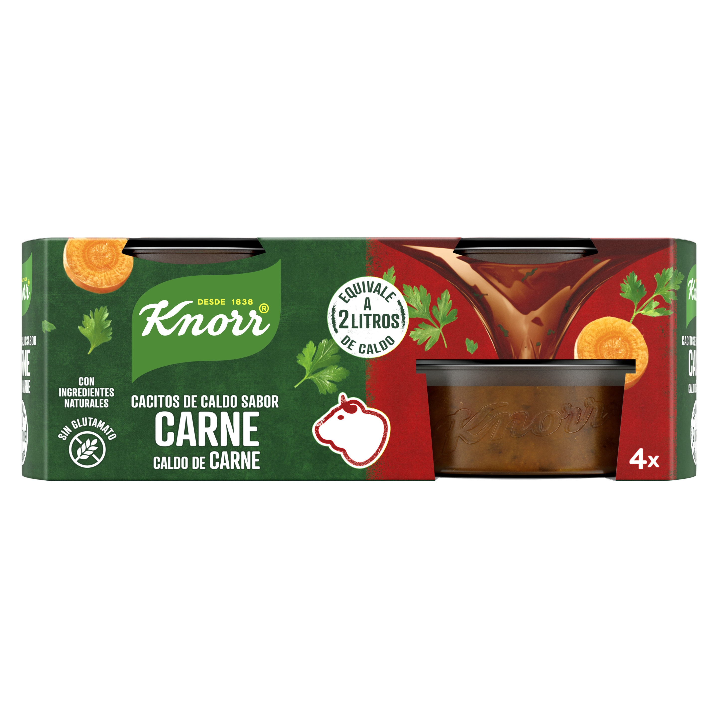 Cacitos Caldo Carne x4 packshot