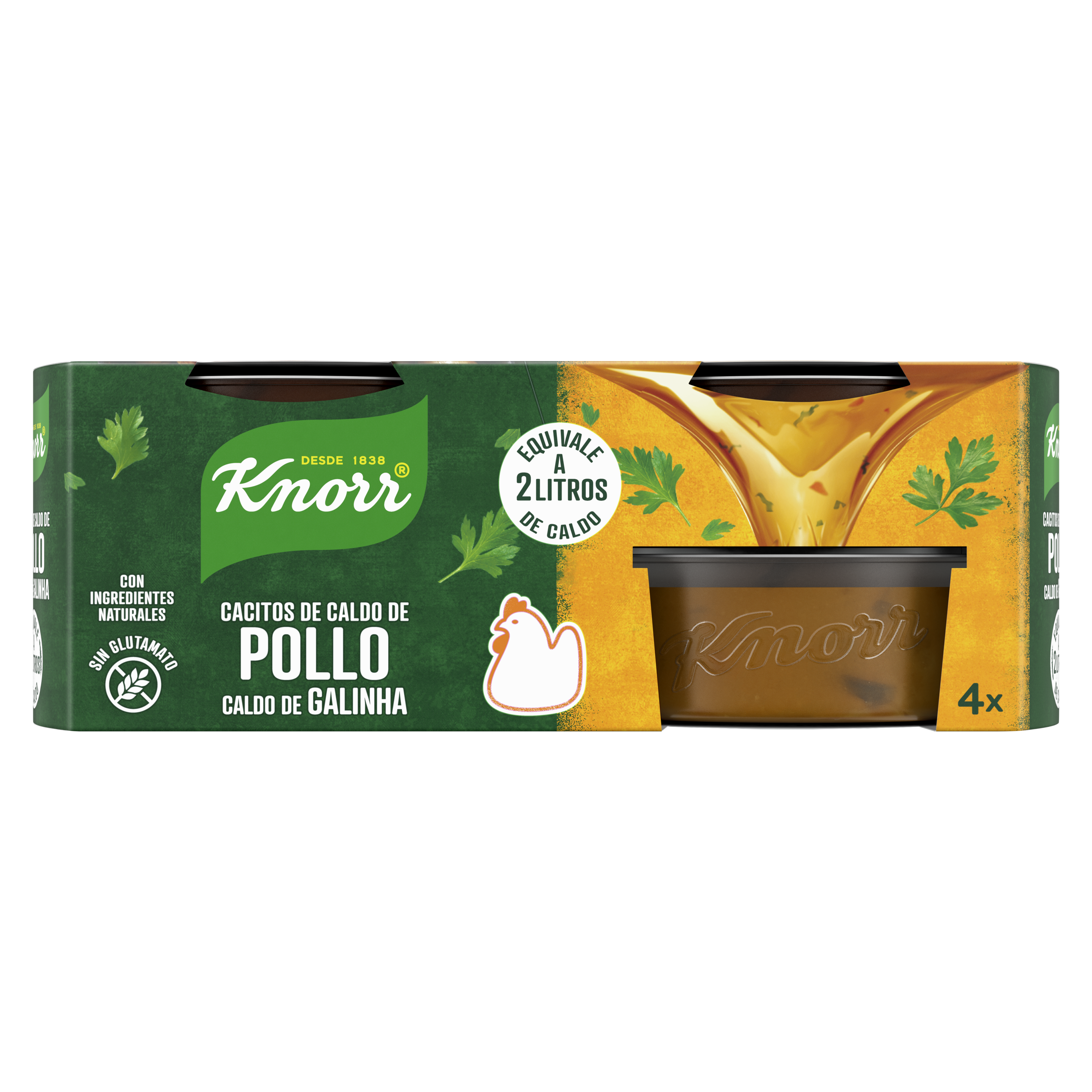Cacitos Caldo Pollo x4 packshot