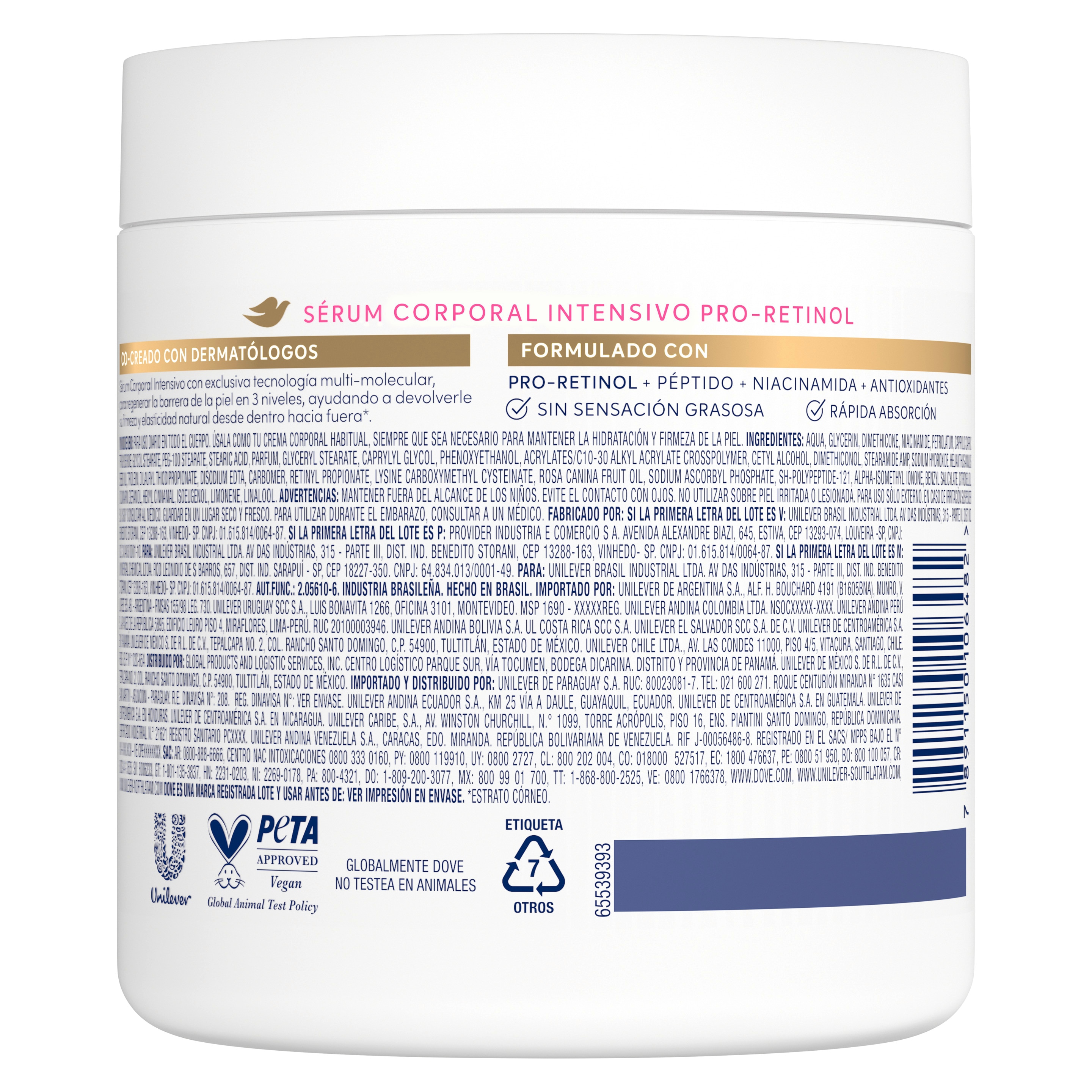 Sérum Corporal Intensivo DOVE Pro-Retinol 450 ml