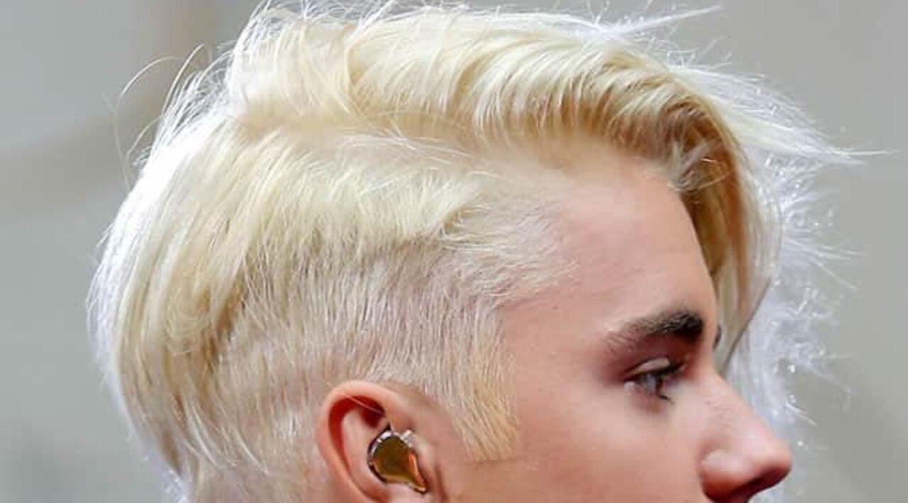 32. Platinum Mushroom Haircut