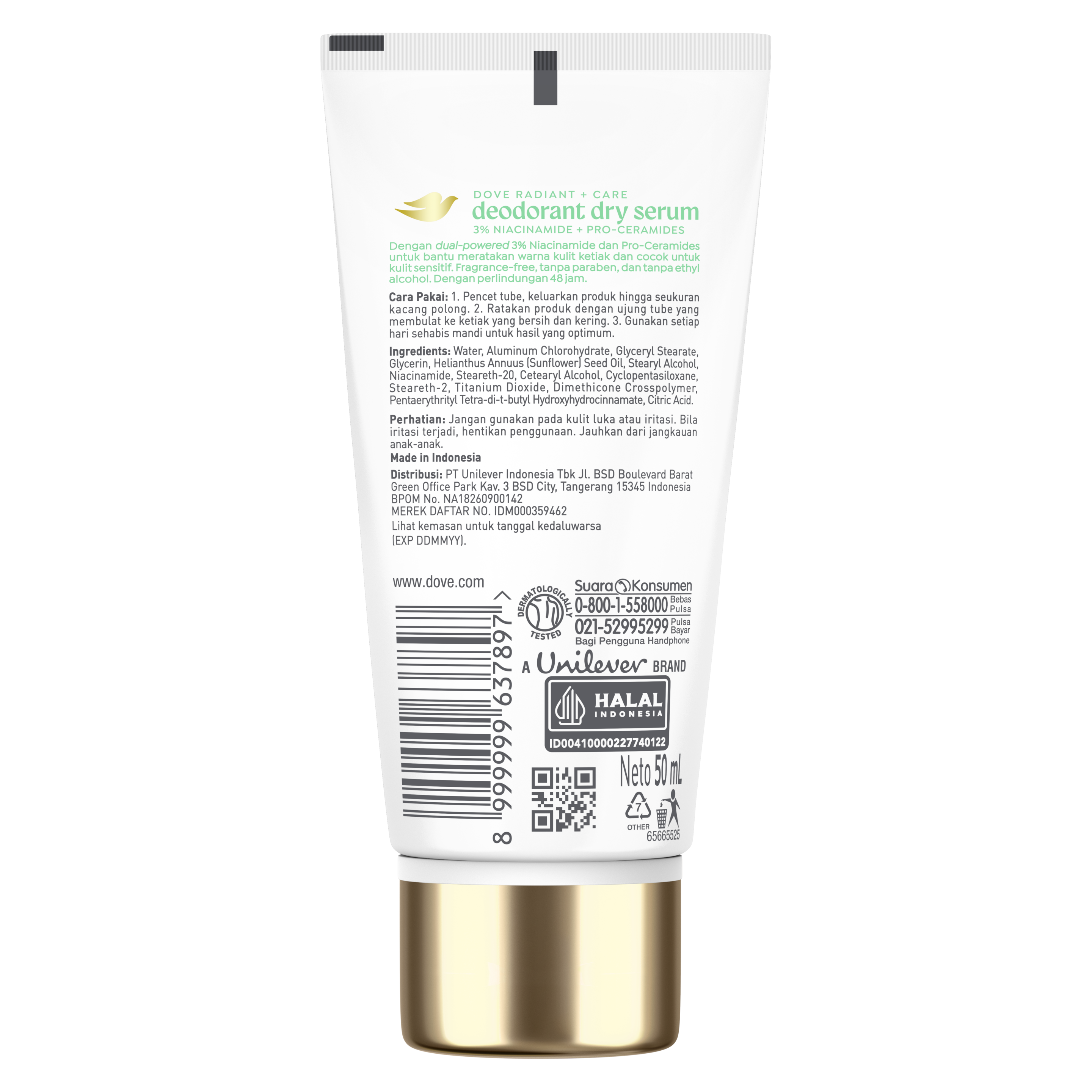 Dove Deodorant Dry Serum 3% Niacinamide + Pro-Ceramides Sensitive