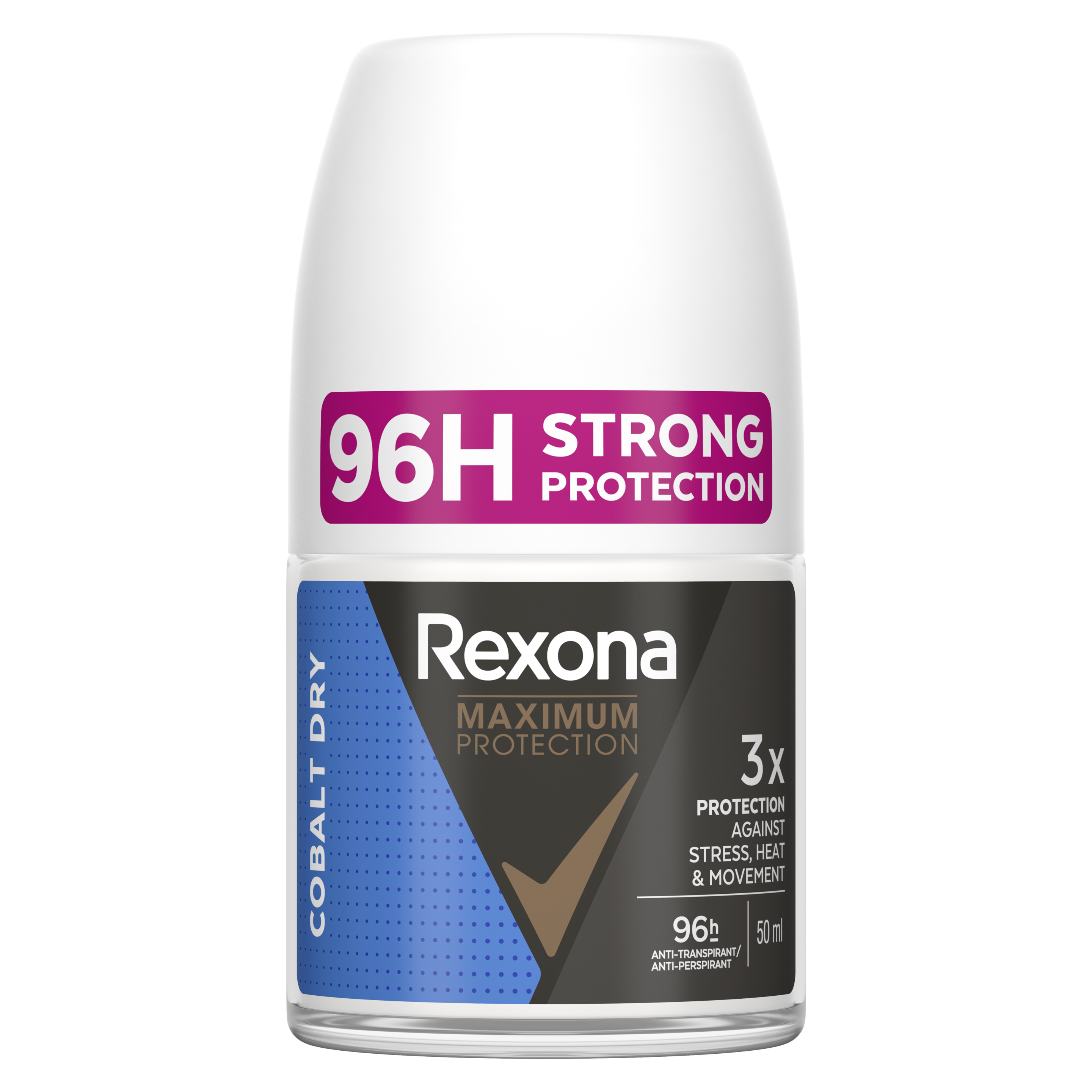 Rexona Men Maximum Protection Cobalt Dry Anti-Transpirant Deo Roll-On 50 ml packshot