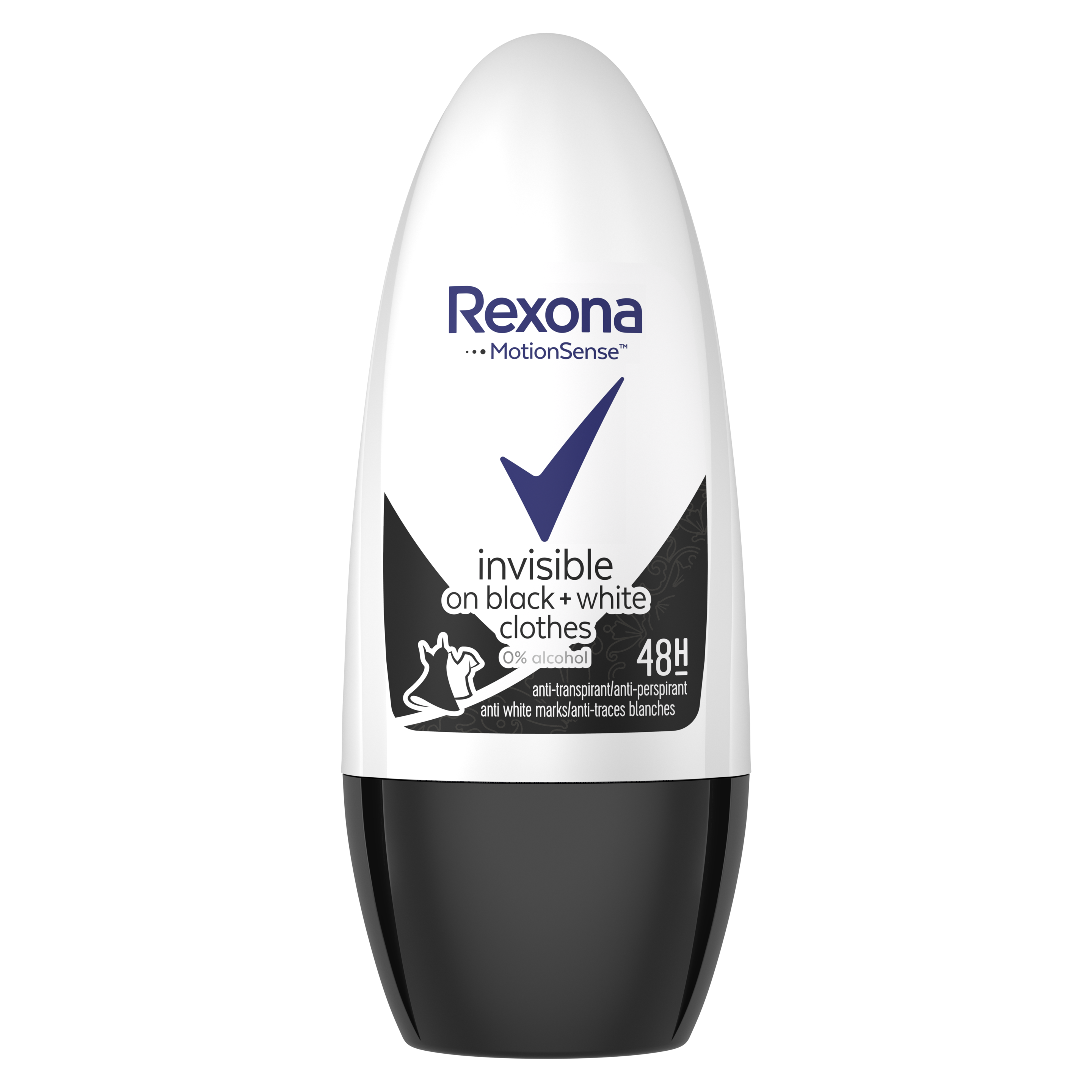 Rexona Woman Roll On Anti-Perspirant Invisible on B+W clothes 50ml