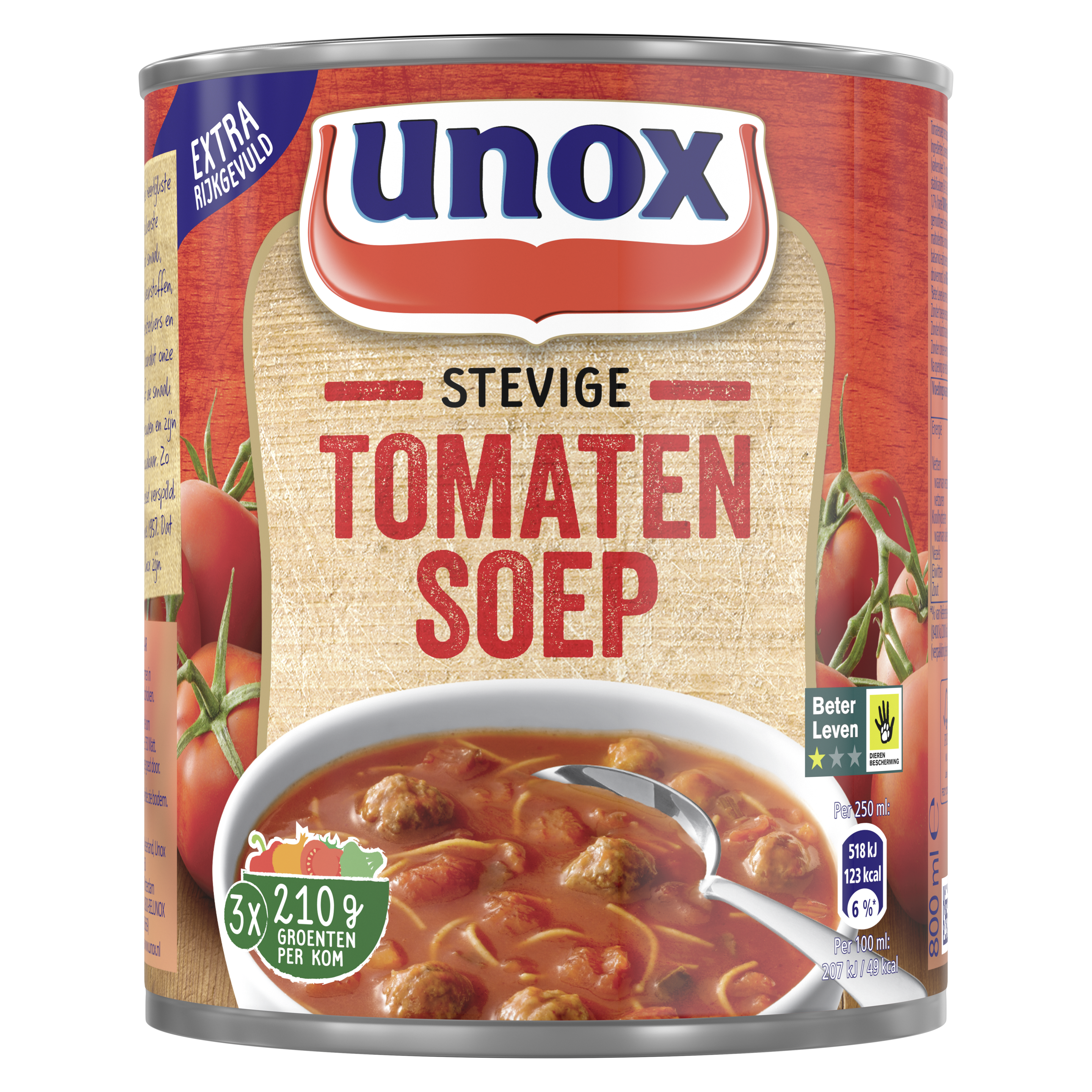 Unox Soep in blik Stevige Tomatensoep 800 ml packshot