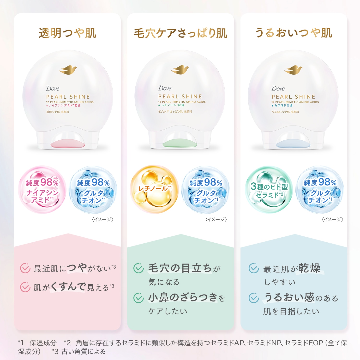 ダヴ  フェイスケア   パールシャインシリーズ