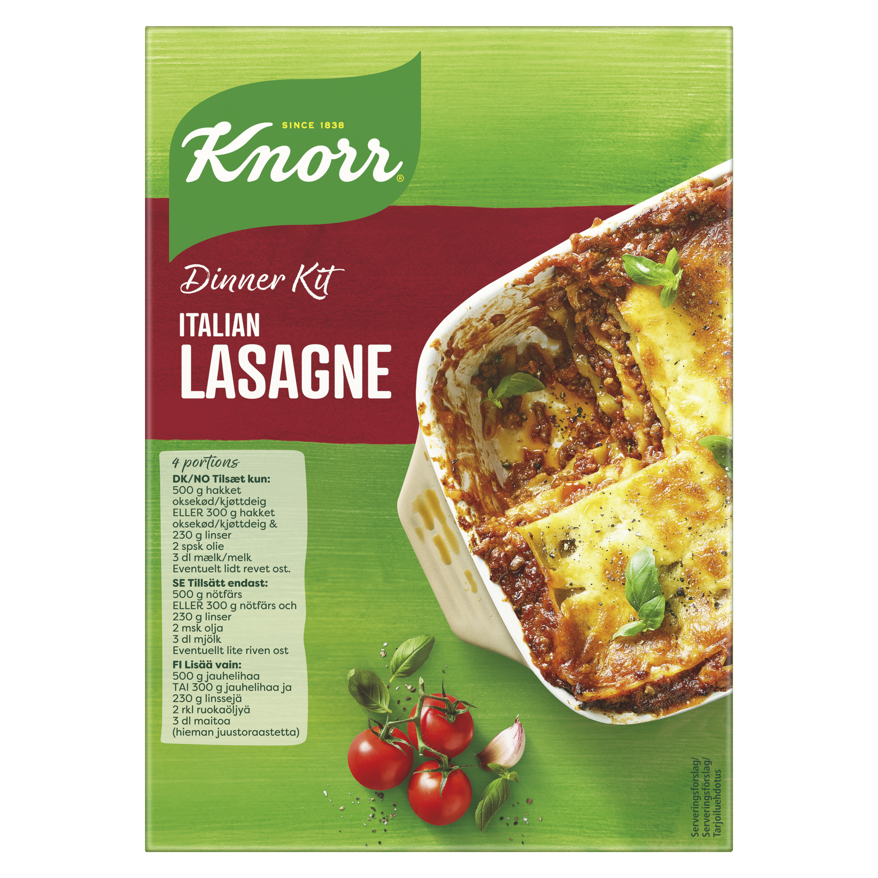 Dinner Kit Italian Lasagne packshot