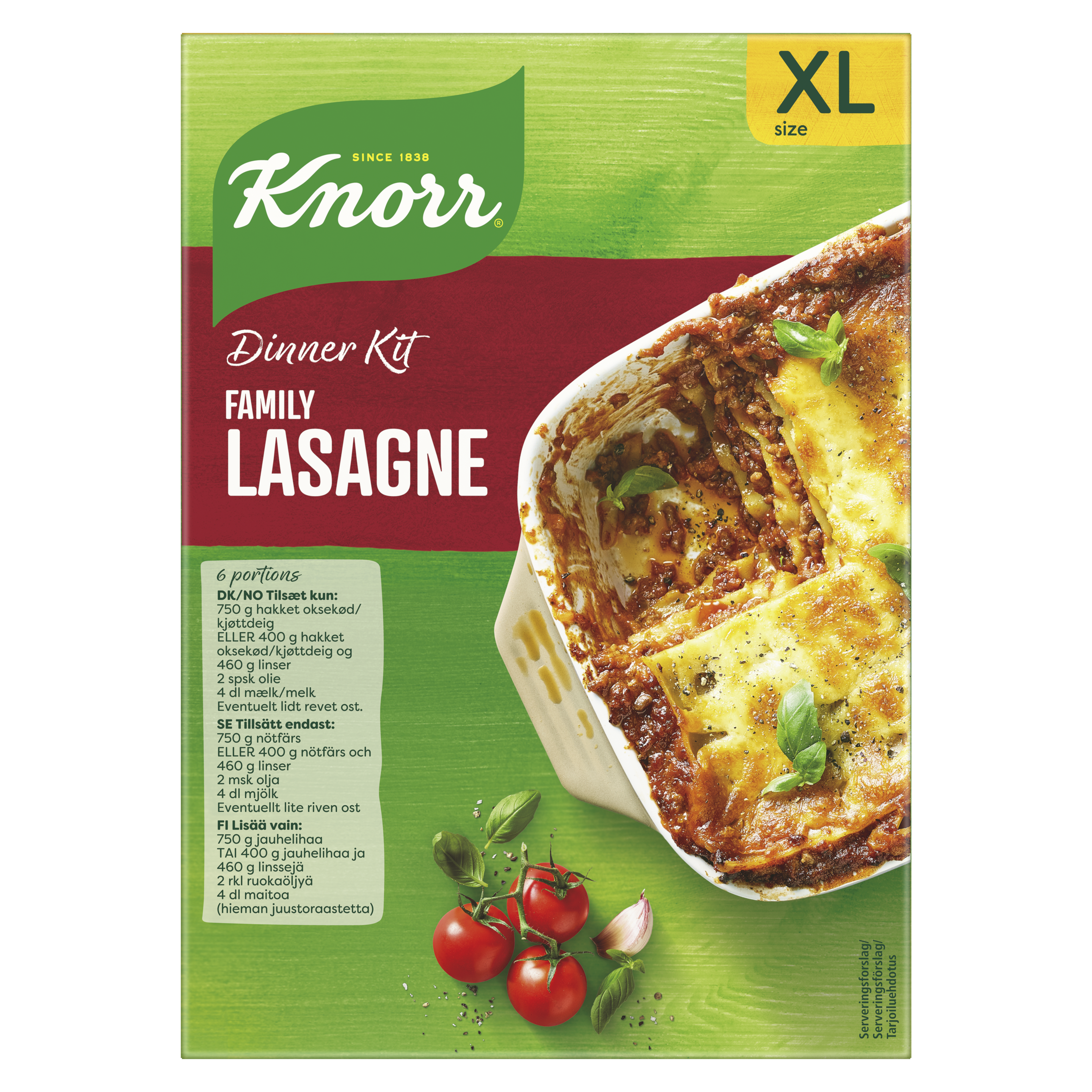 Dinner Kit Family Lasagne packshot