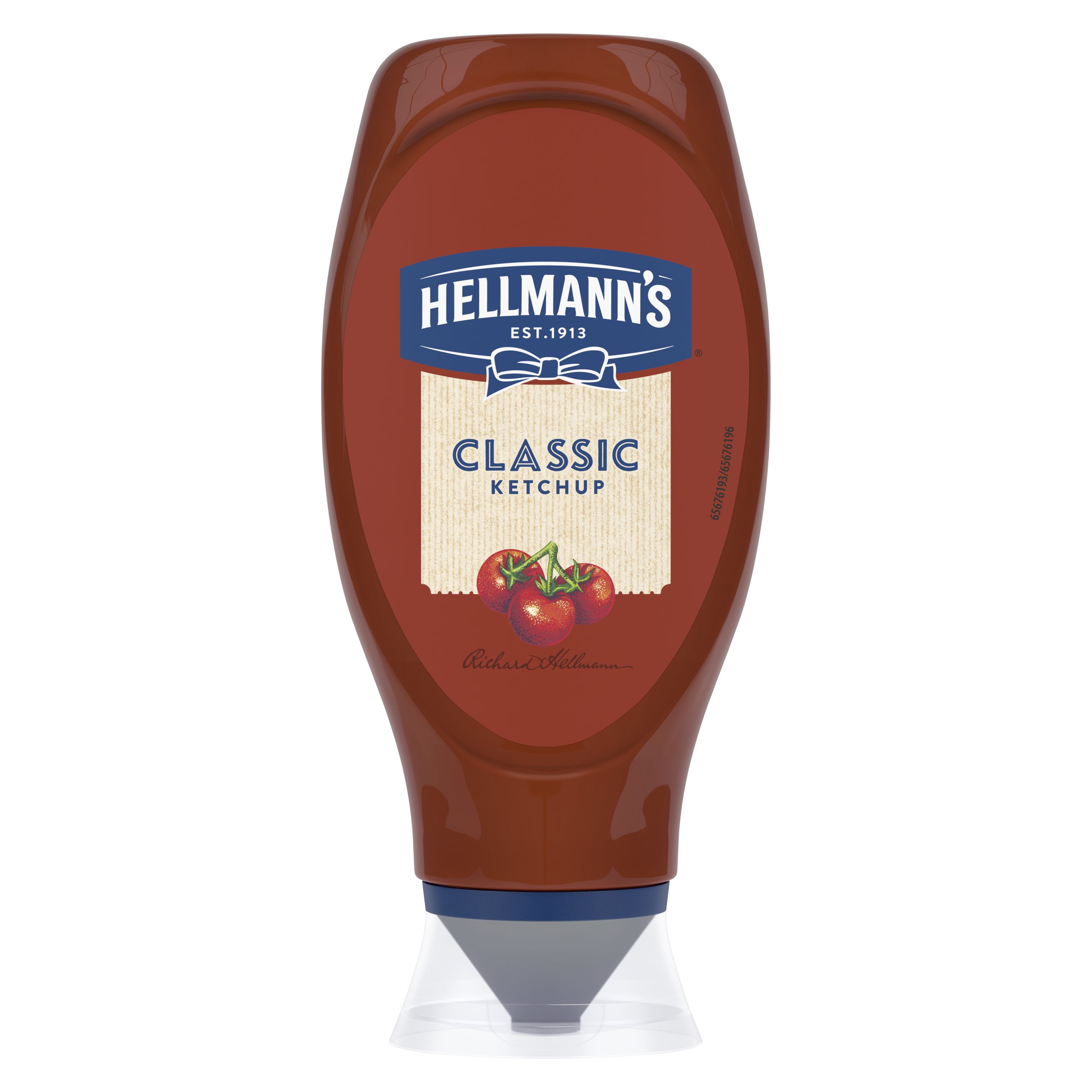 Hellmann's Κλασσική Κέτσαπ Σε Πλαστικό Top Down packshot