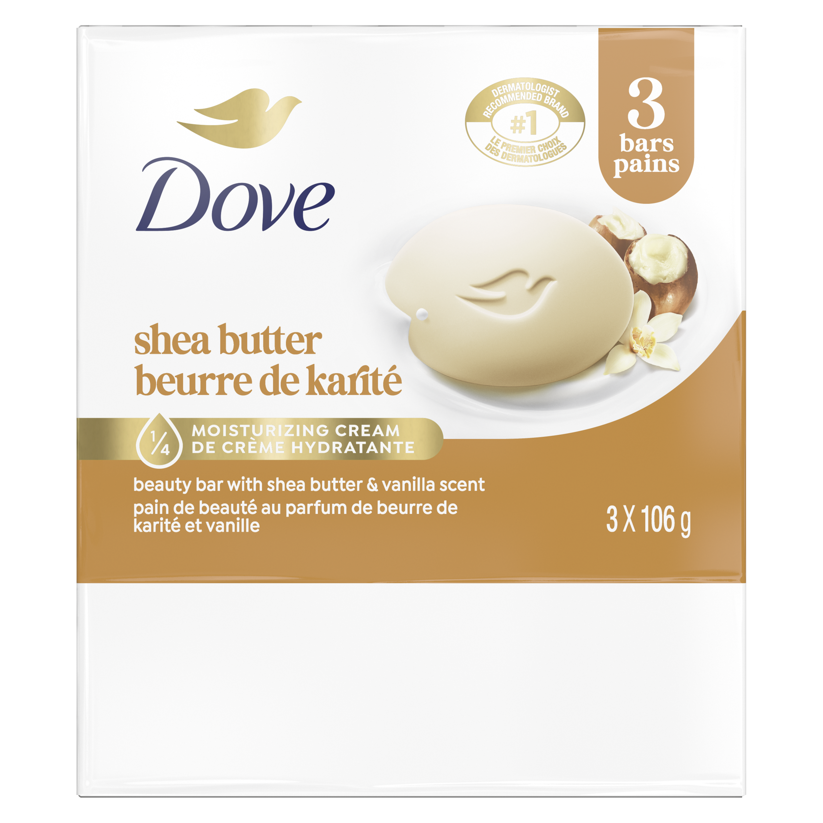 Purely Pampering Shea Butter with Warm Vanilla Scent Beauty Bar