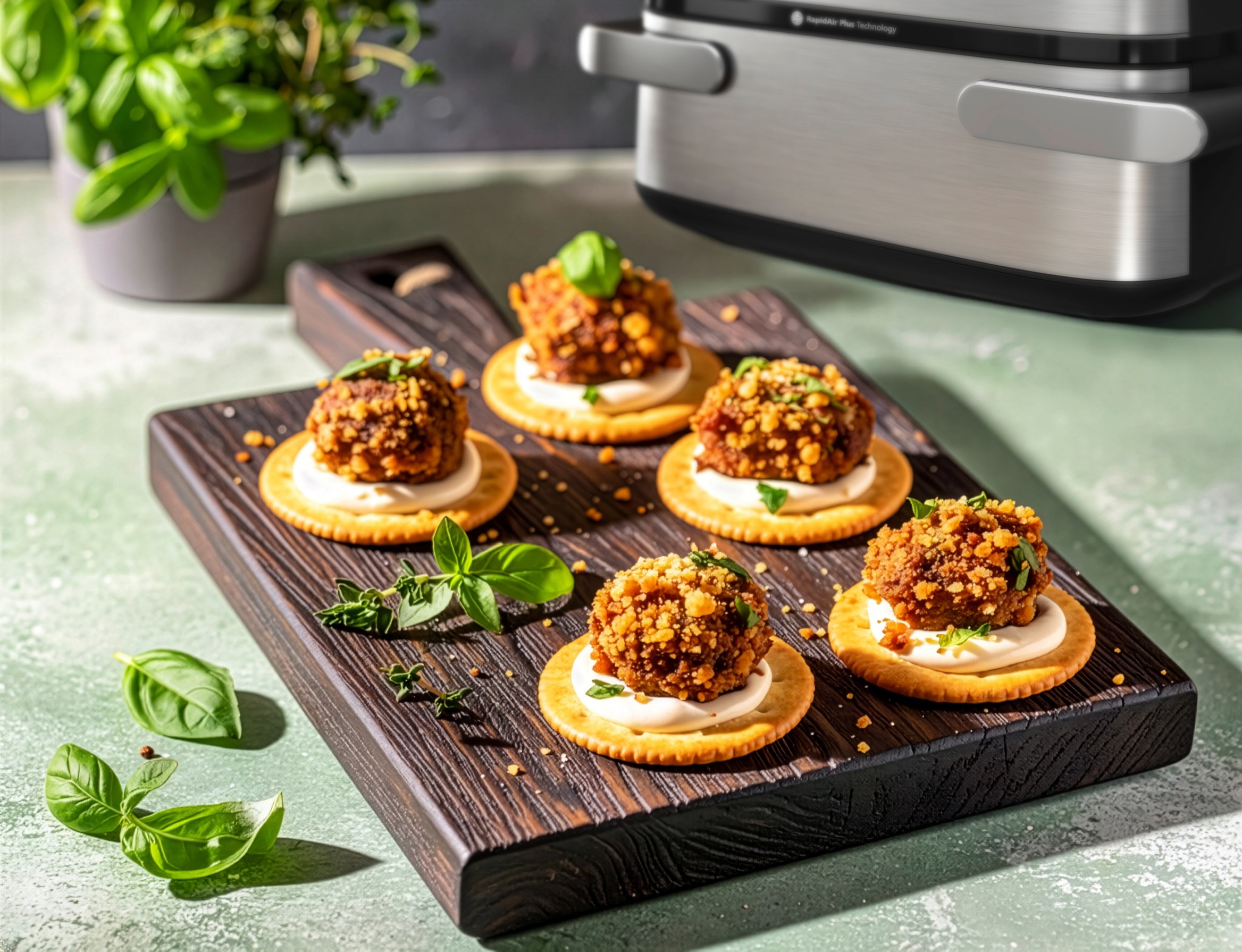 Meatballs aus dem Air Fryer auf Cracker 32 Min  recipe