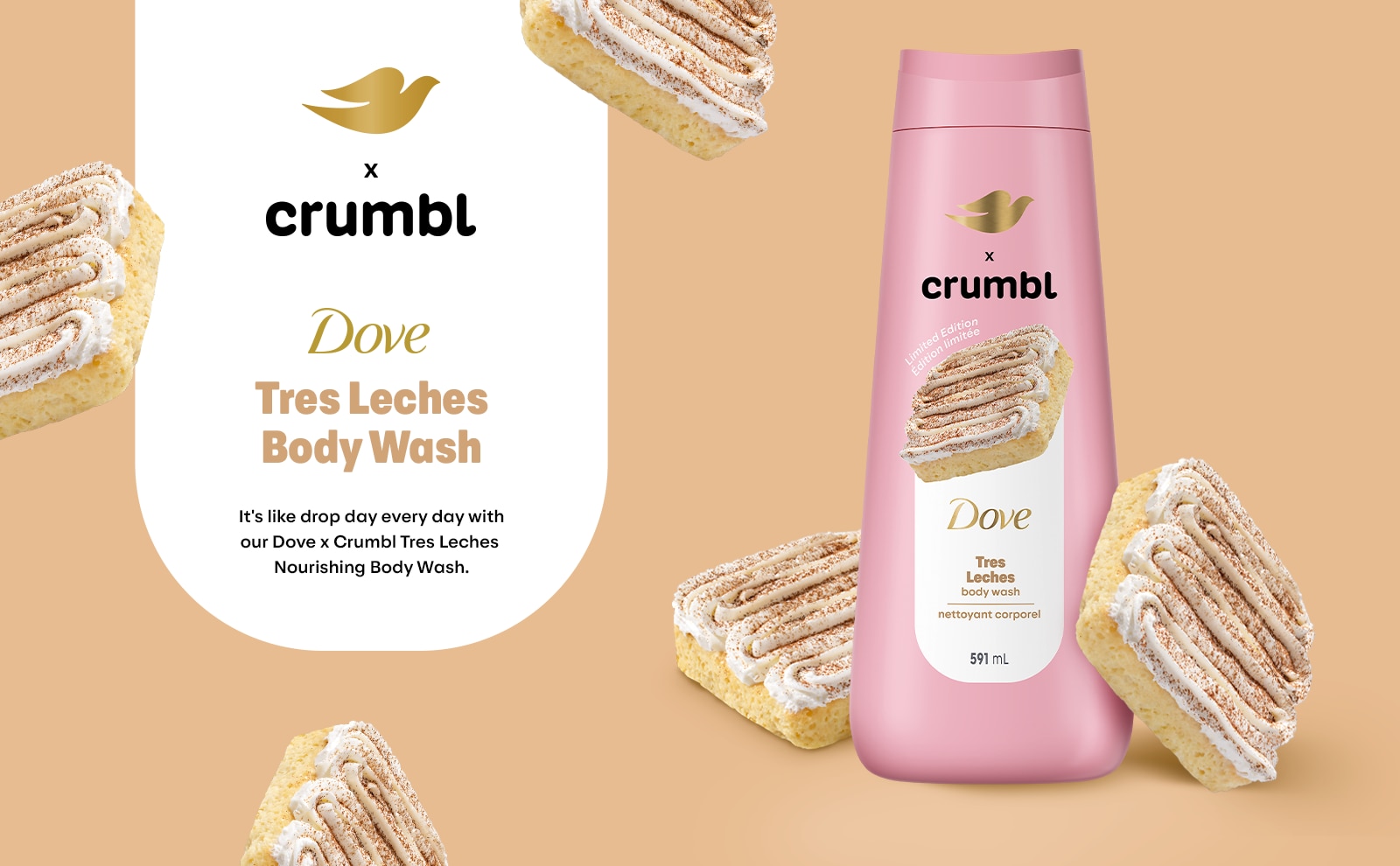 Dove x Crumbl Tres Leches Body Wash