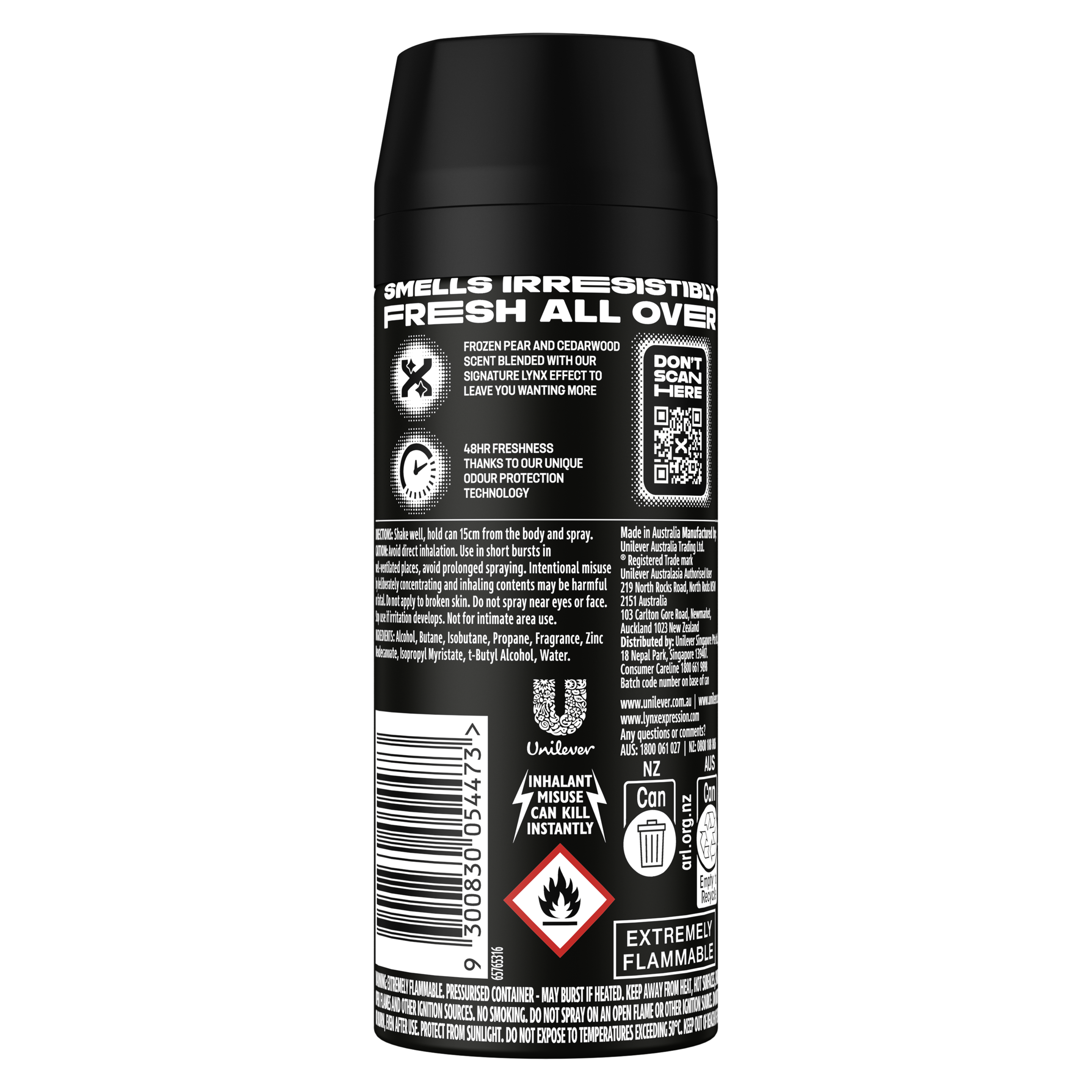 Lynx Black Body Spray