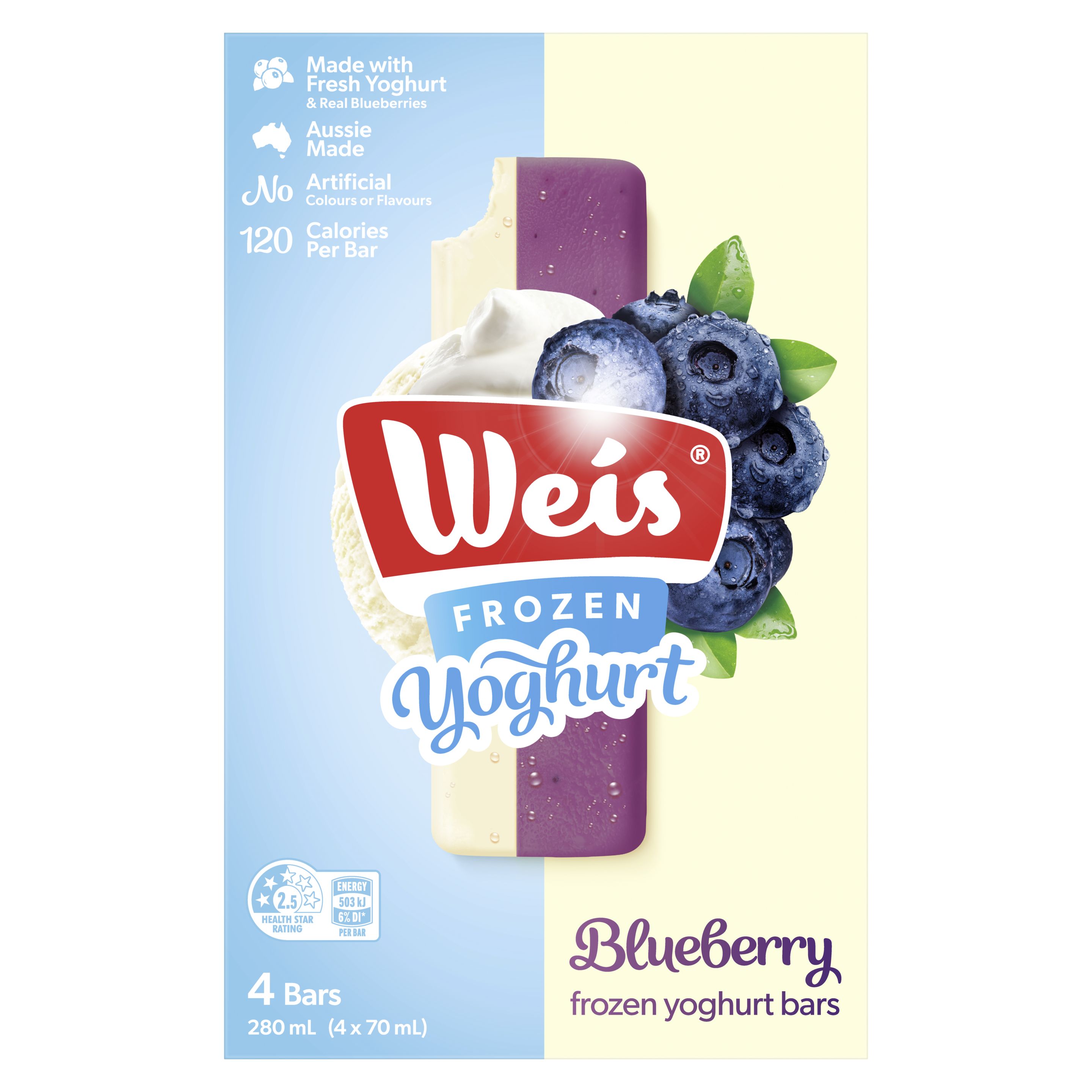 Weis Frozen Yoghurt Blueberry 280ML