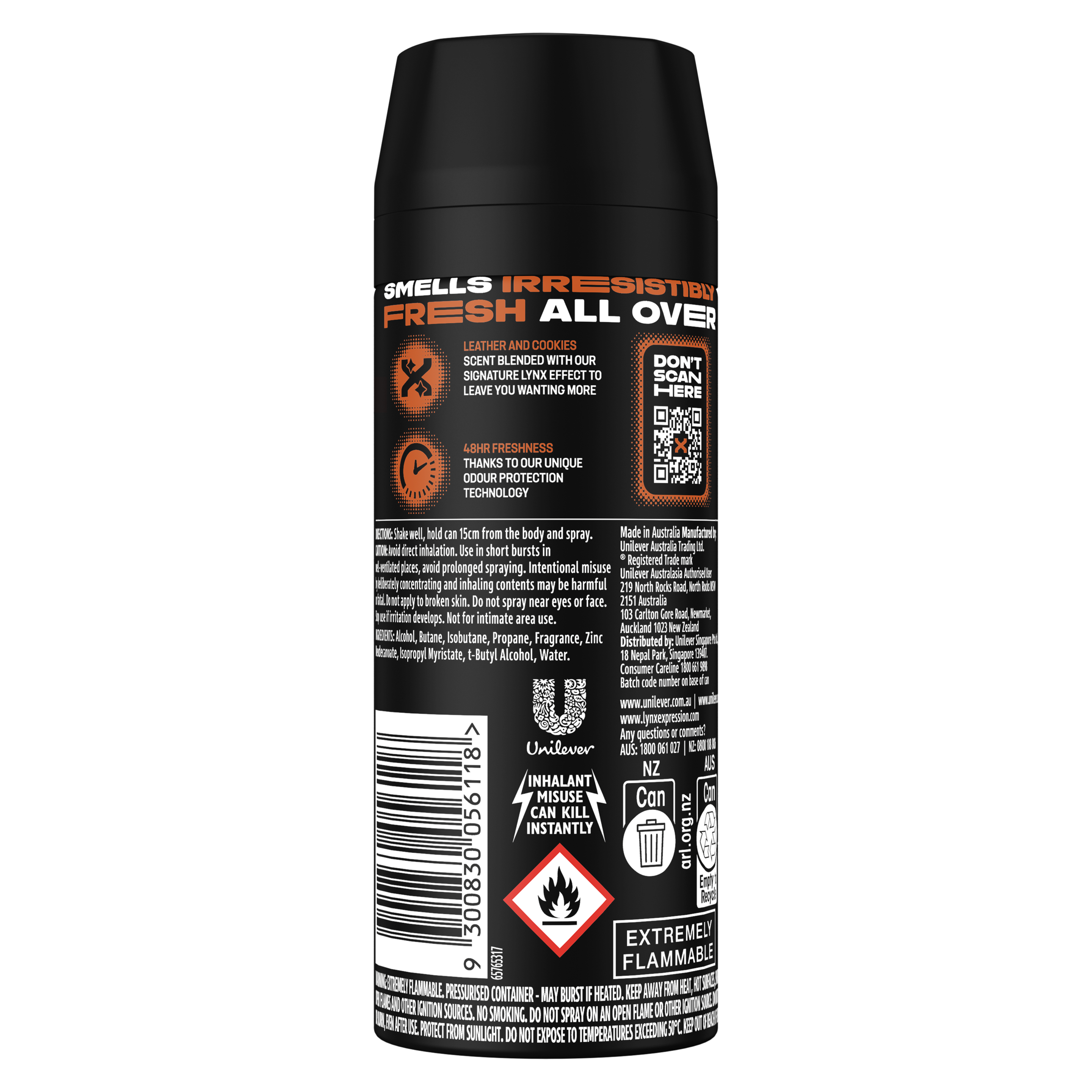 Lynx Collisions Leather + Cookies Body Spray