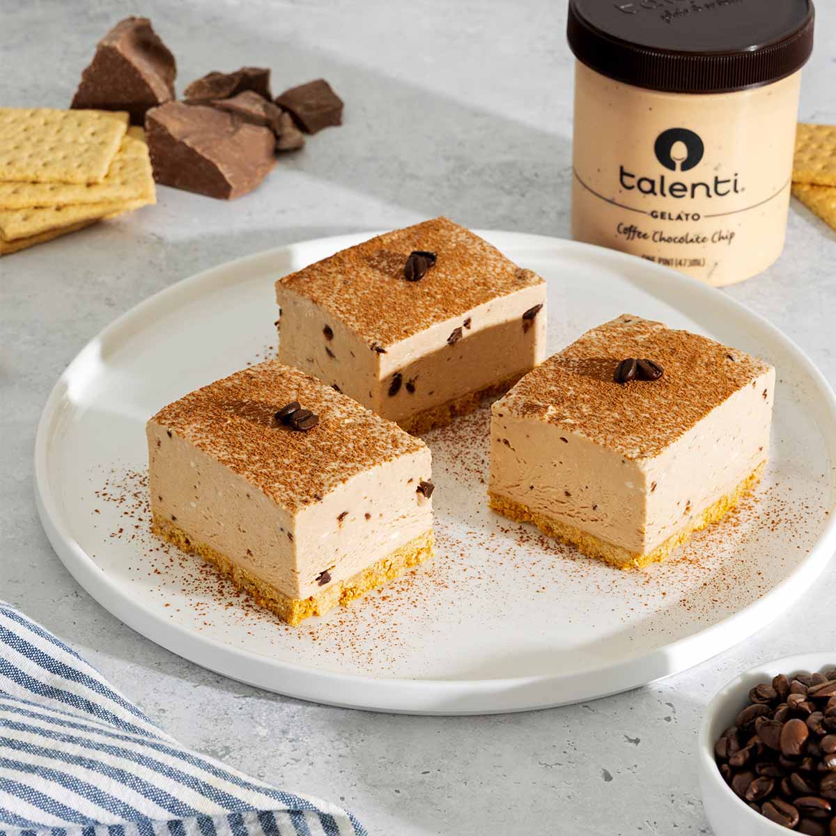 Coffee Chocolate Chip Cheesecake Bars