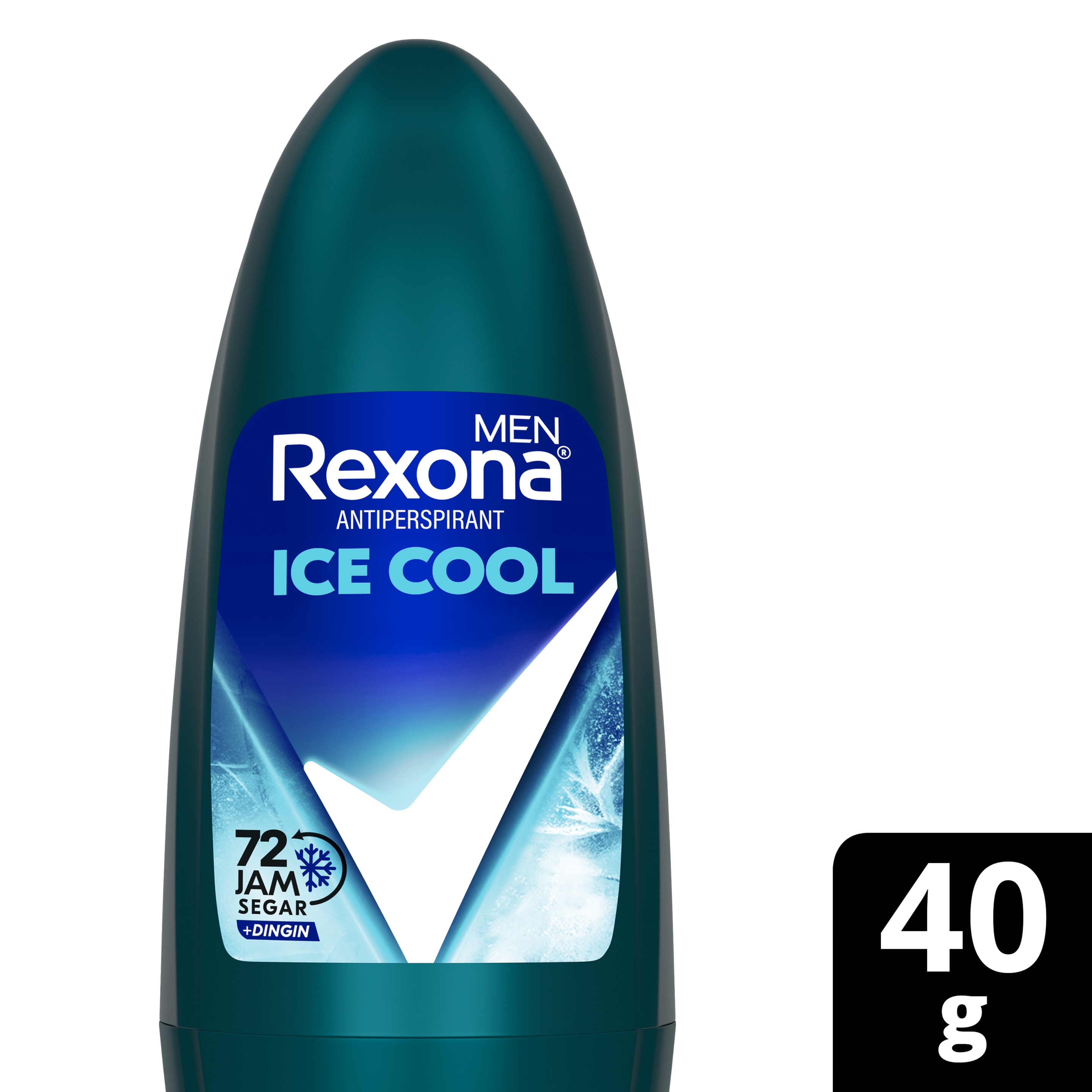 REXONA  DEODORANT ROLL ON  Antiperspirant Ice Cool Roll On Deodorant  Kesegaran* hingga 72 Jam 45 mL packshot