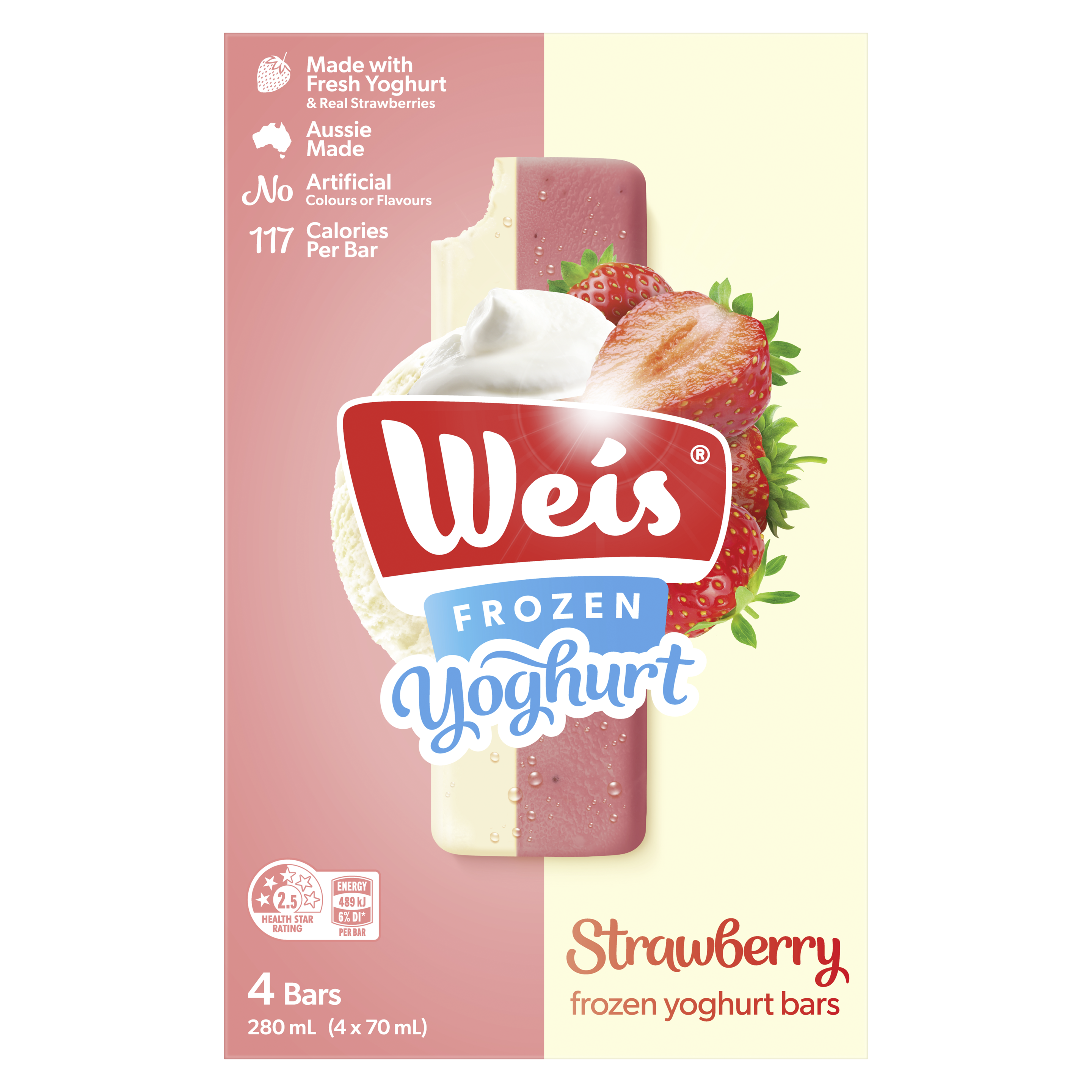 Weis Frozen Yoghurt Strawberry 280 ML