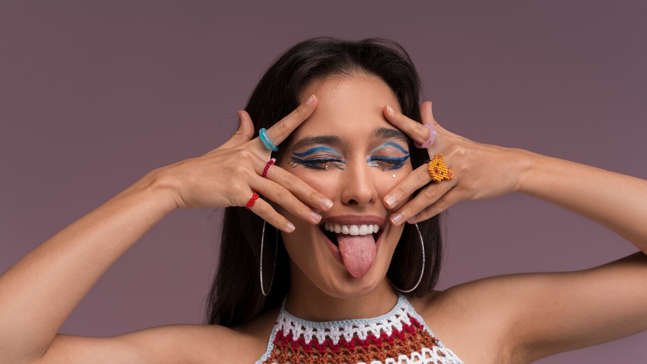 Look 2: Floating Eyeliner – The Graphic Eye Look Everyone's Trying